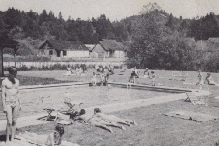 Historical Surrey Resort pool area