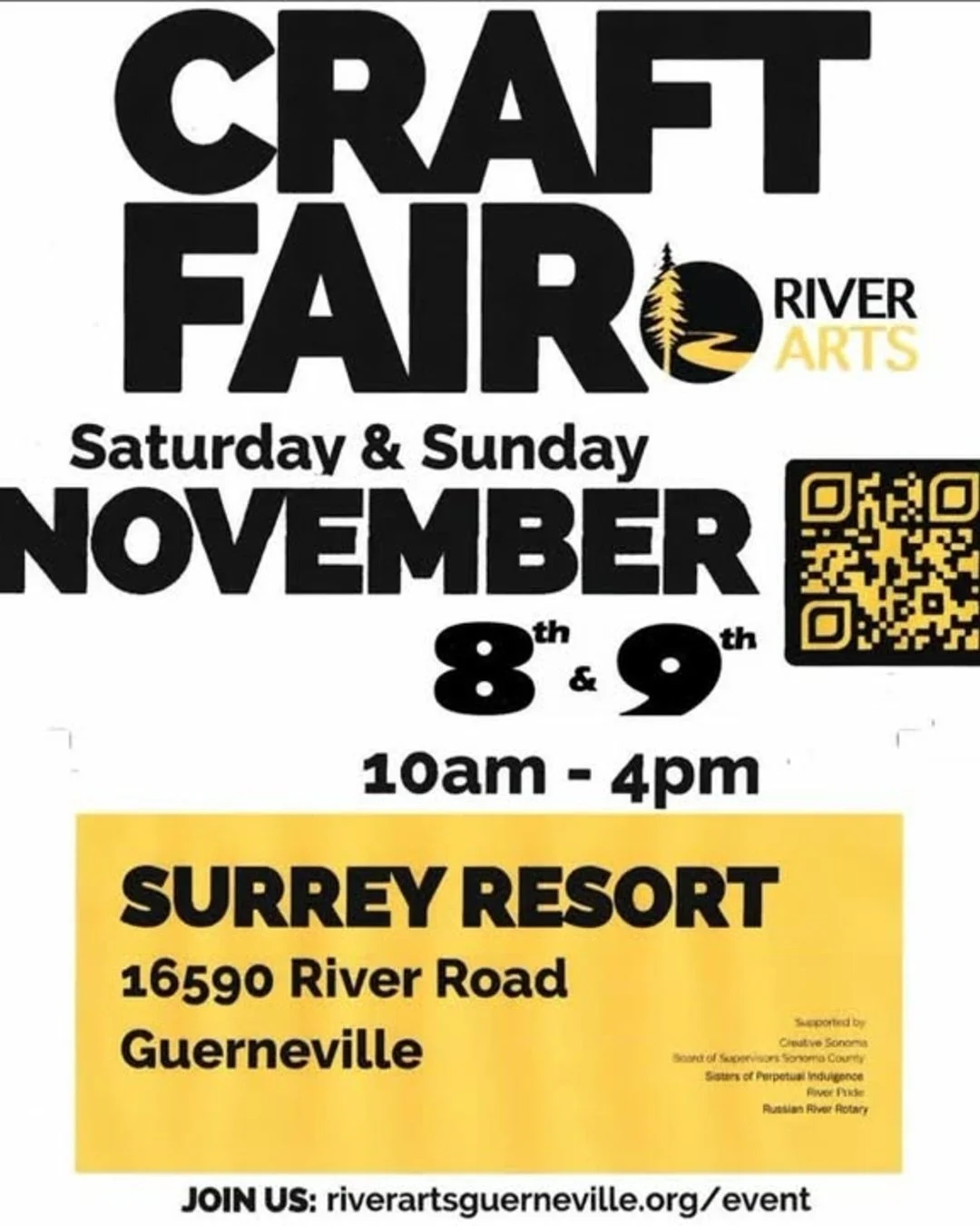 Join us for the 4th annual RIVER ARTS Craft Fair! We cant wait to see everyone there!