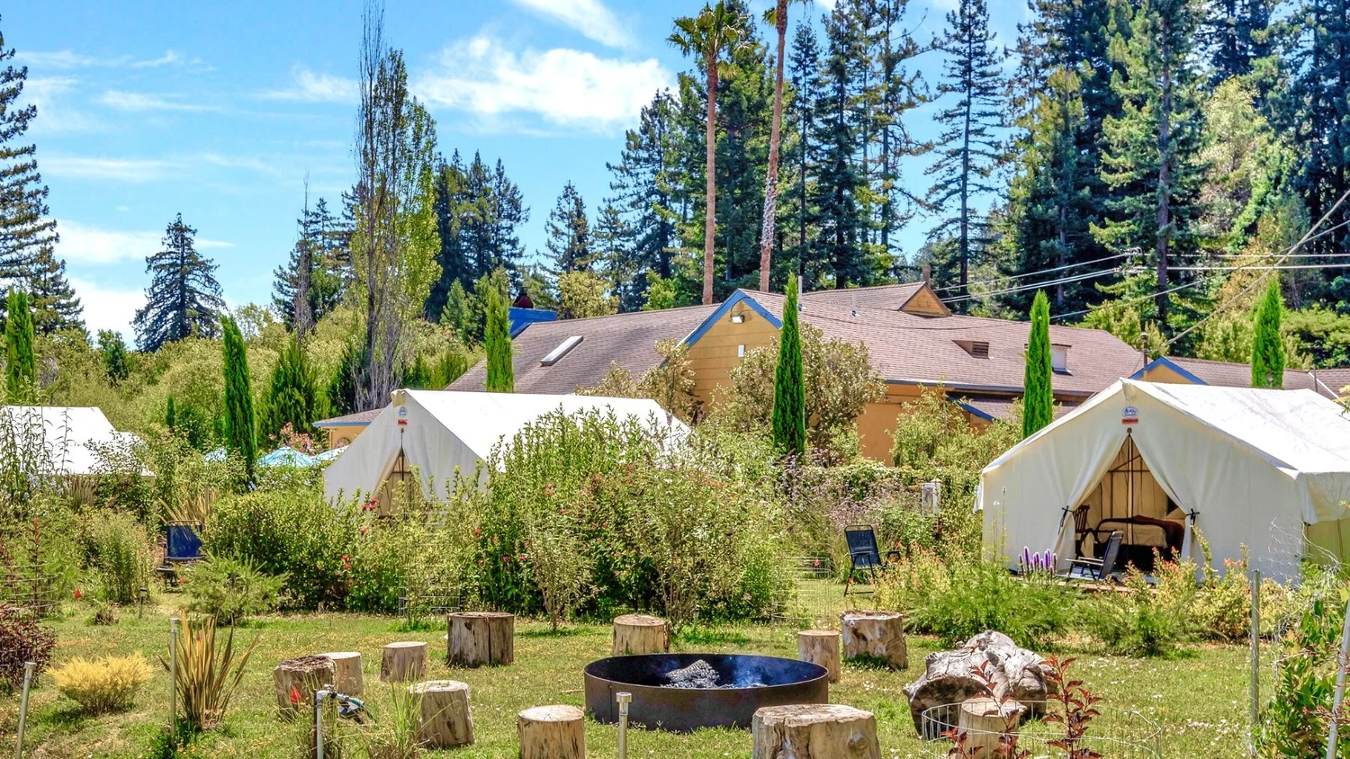 Furnished canvas tent