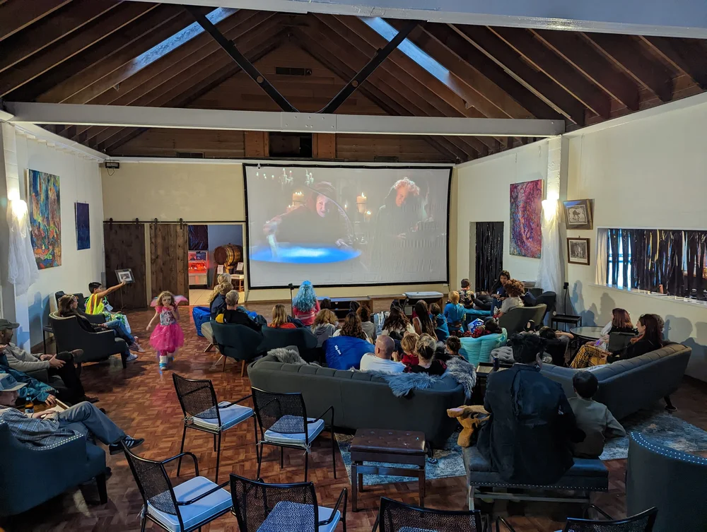 Movie night in the Grand Hall