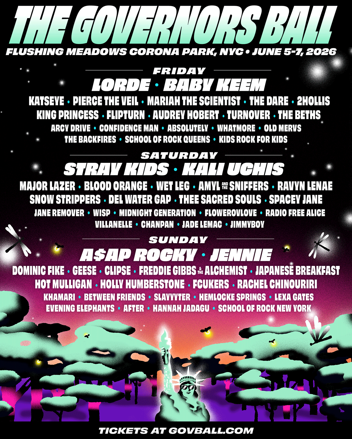 GovBall Lineup 2025
