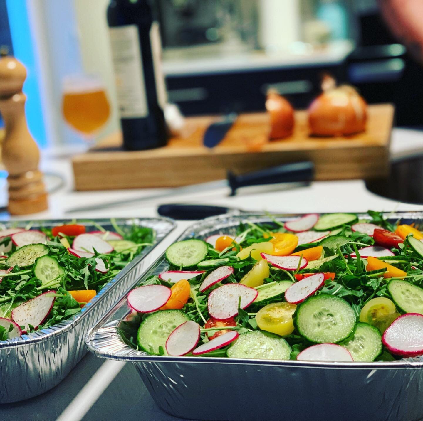 Baby Arugula , radish , Cucumber , heirloom tomato .

#seattle 
#seattlechefs 
#givingback 
#cancersucks 
#localbusiness 
#catering