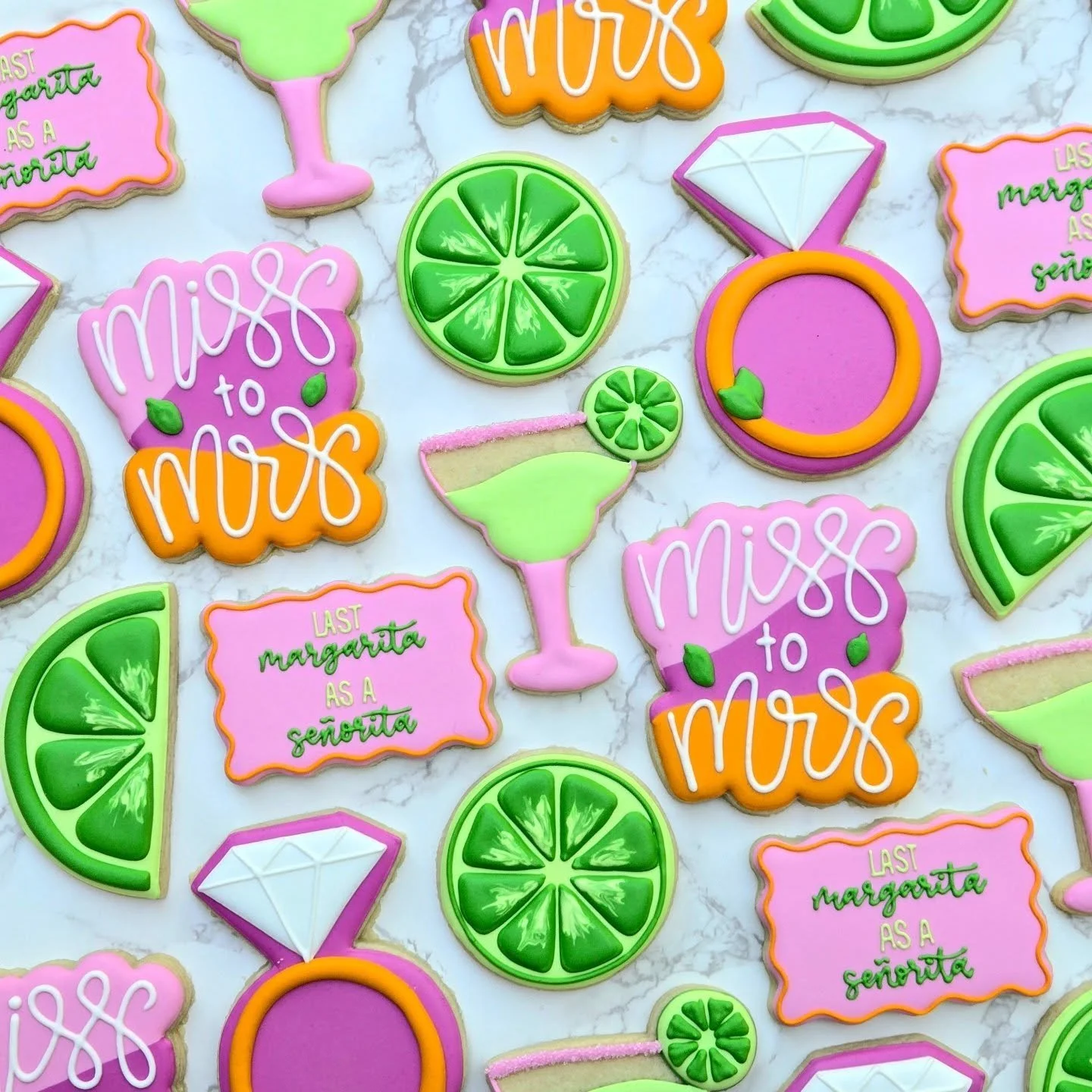 Last margarita as a se&ntilde;orita! 🍸
.
.
.
#homemade #baking #sugarcookies #royalicing  #cookies #cookiesofinstagram #decoratedcookies #dessertsofig #cookiesofig #edibleart #weddingcookies #birthdaycookies #bridalshowercookies #babyshowercookies #