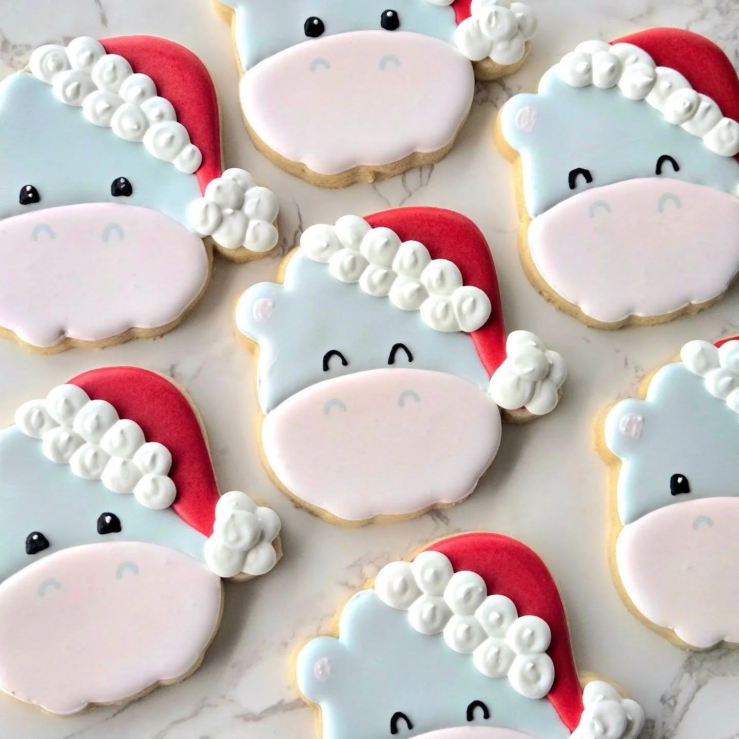 Christmas hippos! 🦛
.
.
.
#homemade #baking #sugarcookies #christmascookies #cookies