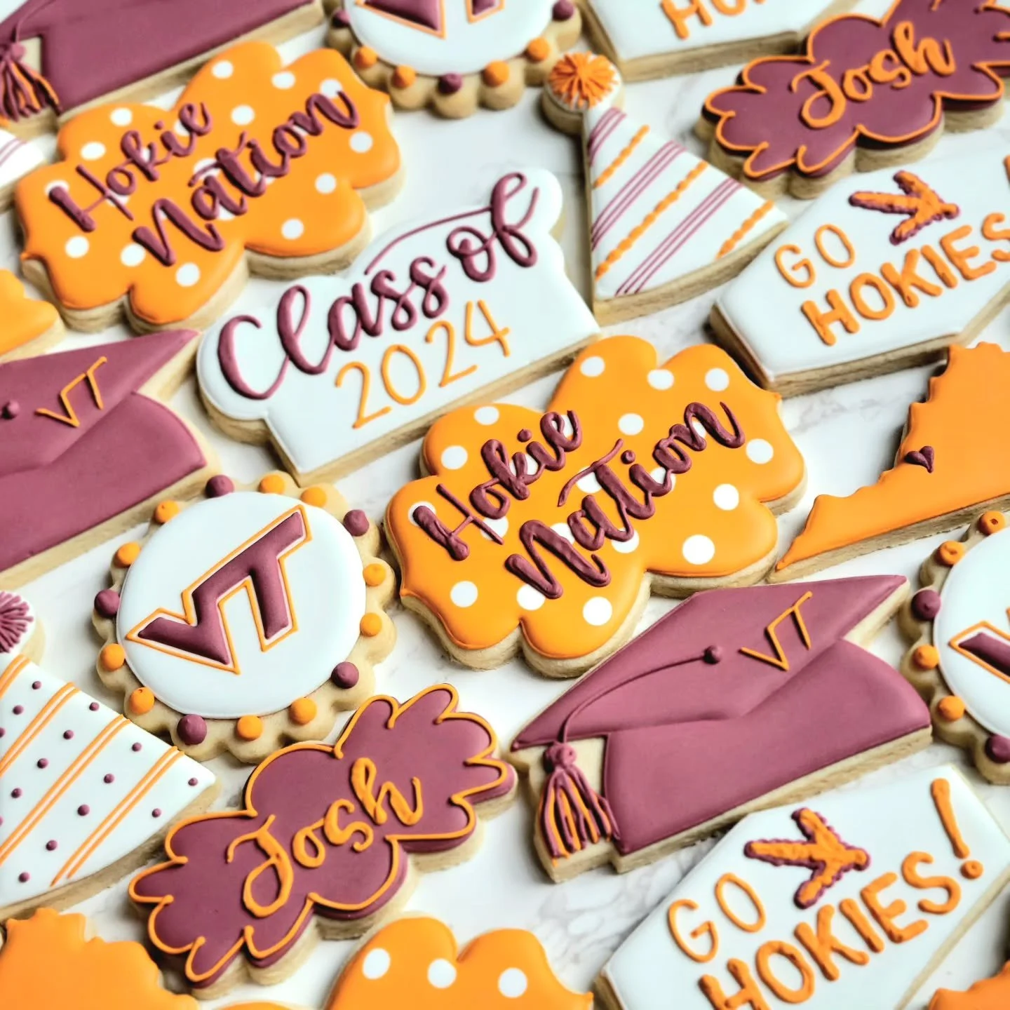 Congratulations to all the Hokies graduating this year!
.
.
.
#virginiatech #baking #sugarcookies #cookies #graduationcookies