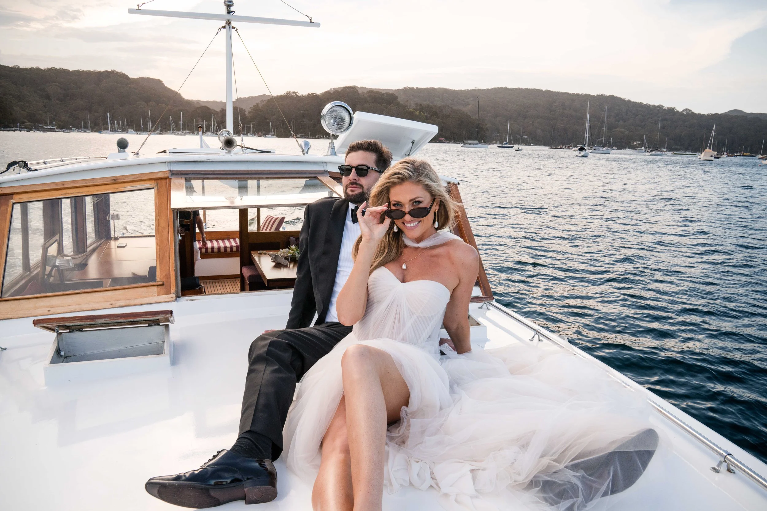 A timeless Northern Beaches wedding celebration at Pasadena Sydney, featuring beautiful natural light and waterfront scenery.