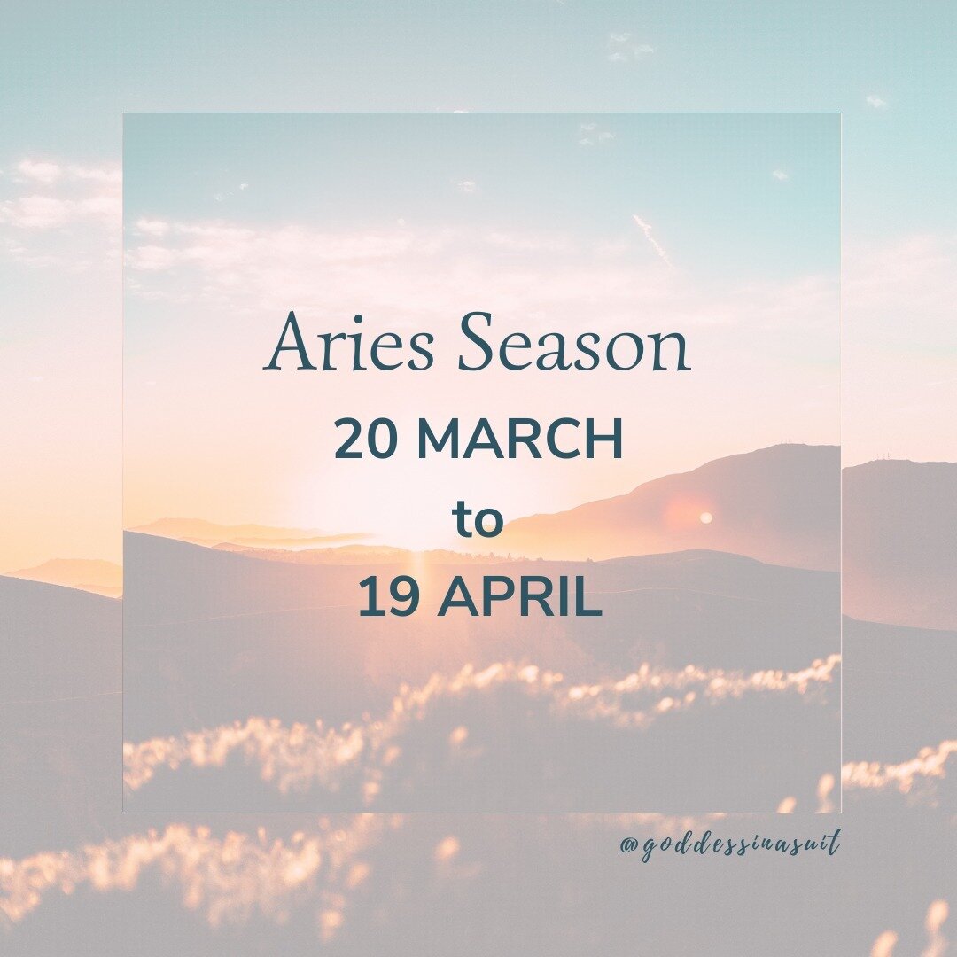 Aries SEASON and it's going to be a BIG one. We technically moved into Aries at 2pm today (20th March) but the first full day of Aries energy will be really felt tomorrow (21st March). 

We have Eclipse season over this Aries season which makes an al