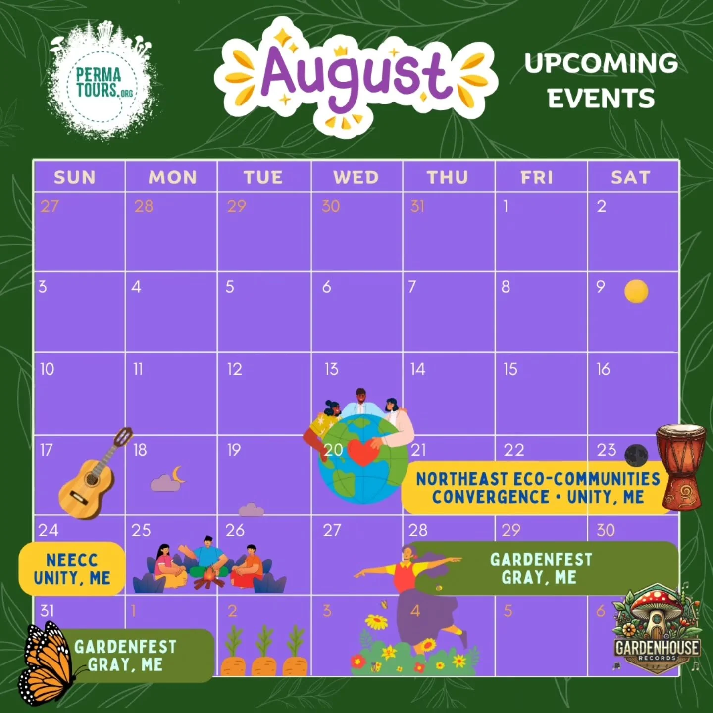 Community! 

There's 2 potent gatherings taking place this month:

💫The Northeast Eco-Communities Convergence *August 21 - 24*

🌱GardenFest 4 *August 28 - Sept 1*

Join us as we dive deeper into collective co-existence, shake up the bioregional act