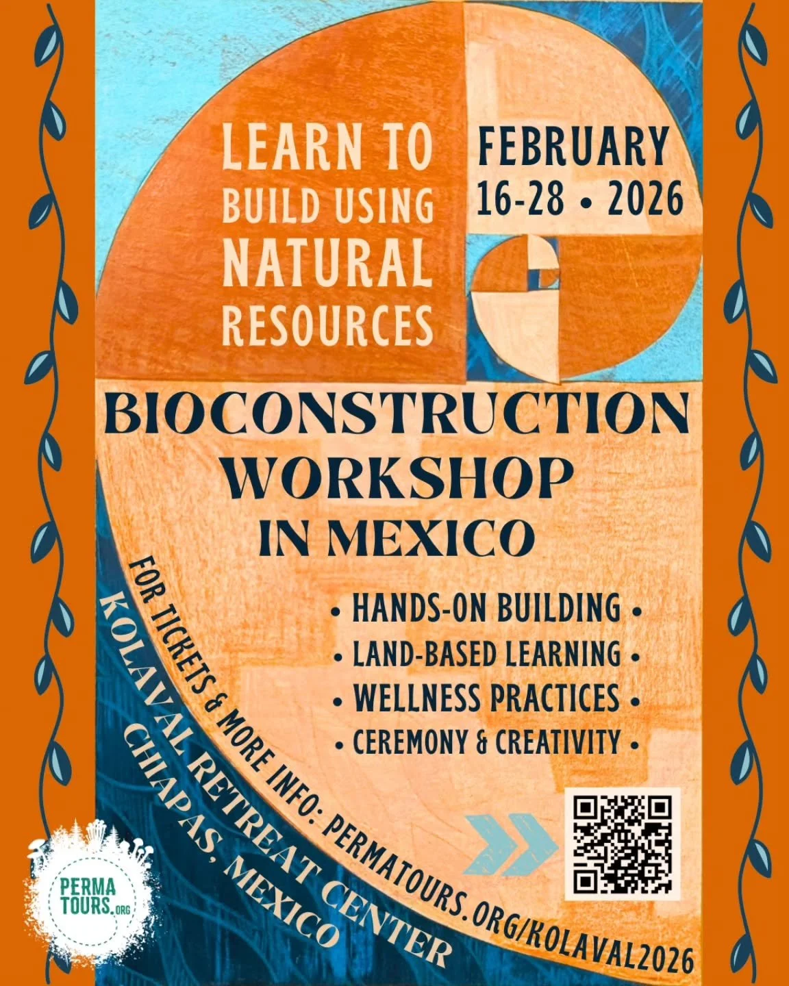 We're going to Mexico!

Join us on an 11 day bioconstruction workshop to learn how to build with natural resources in the mountains of Mexico ⛰️🔨🪚

We'll have the chance to learn from local builders about their technique for building mud homes whil