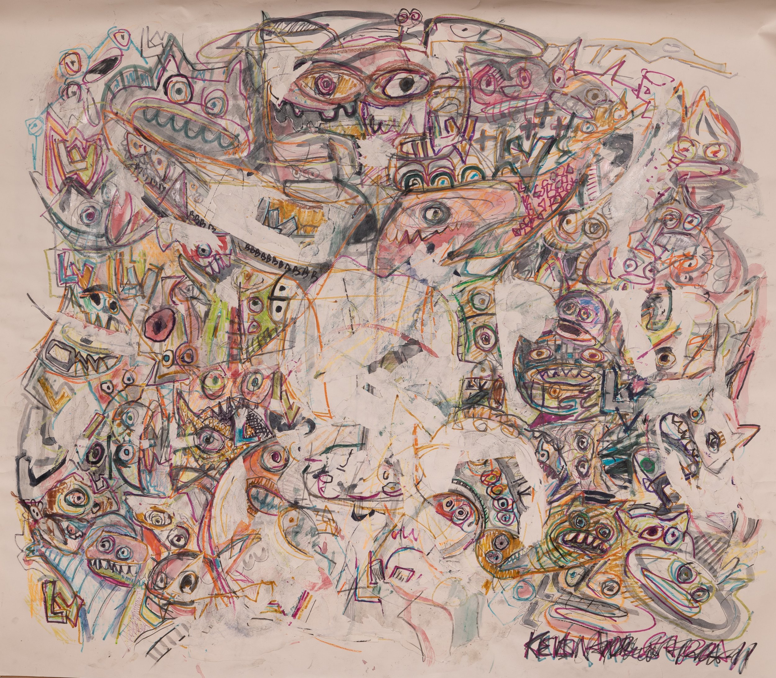 "Untitled" Mixed Media Collage on Paper, 42" x 48", 2011