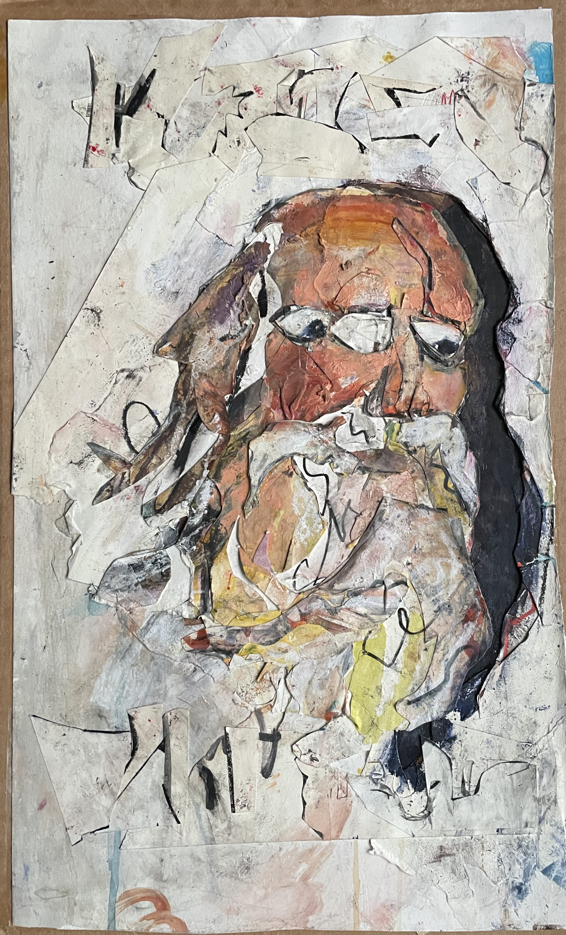 "Untitled" Mixed Media Collage on Paper, 20" x 13", 2016