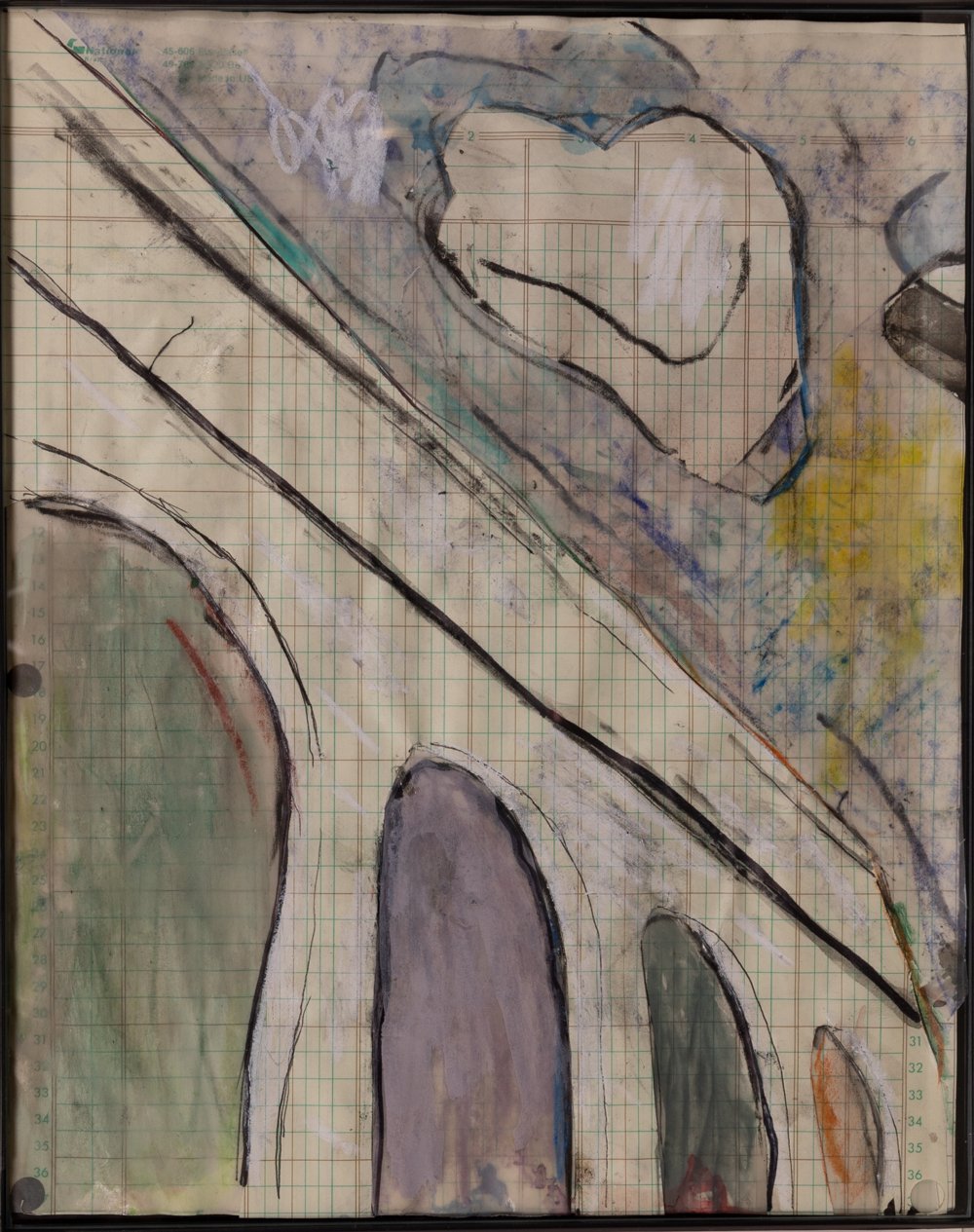 "Forest 1 of 2" Mixed Media on
Paper Collage, 8" x 10", 2021