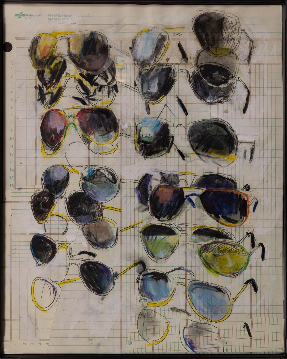 "Shades 2 Of 2" Mixed Media on
Paper Collage, 8" x 10", 2021