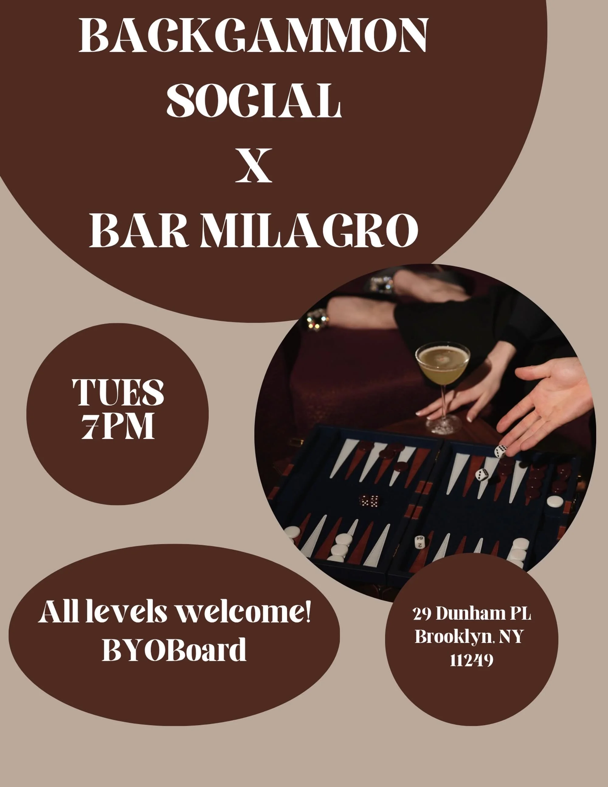 Link in @backgammon.social bio🎲
We&rsquo;re back with more backgammon!
Tuesday 5/19 7pm-10pm