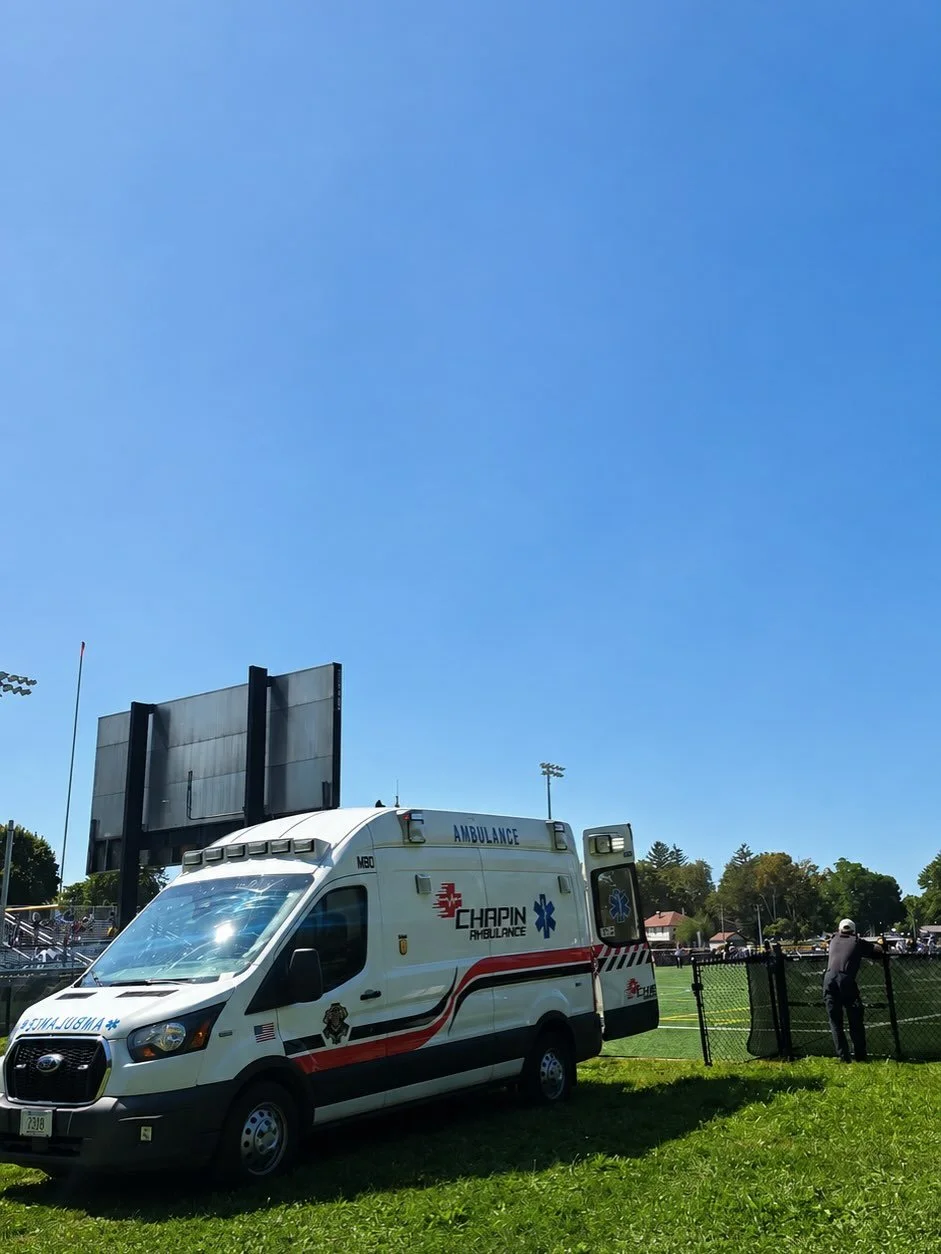 🚑🏈 Chapin Medic 30 is on the sidelines today!

Chapin Ambulance is proud to provide professional EMS coverage for AIC Football vs. Monroe today. 🏈🚑

Chapin is the premier choice for EMS coverage at AIC sporting events, providing experienced medic