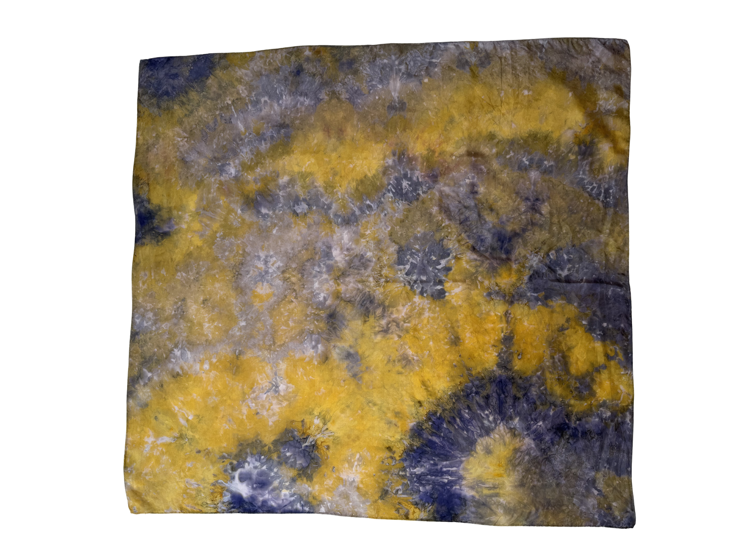 Large Plant-Dyed, Hand-Painted Silk Scarf - Orchid