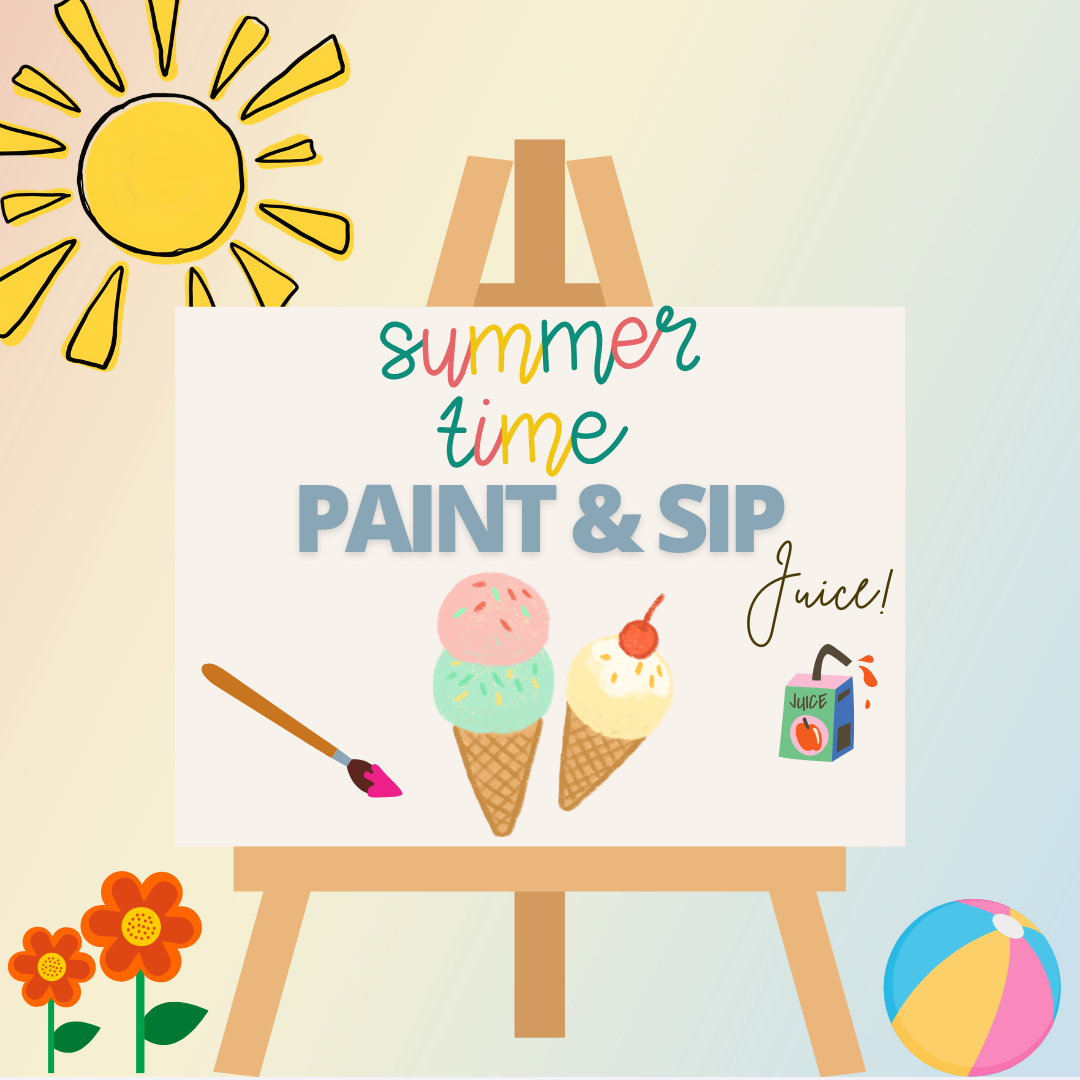 Paint and Sip (Juice!) - Ice Cream Cone