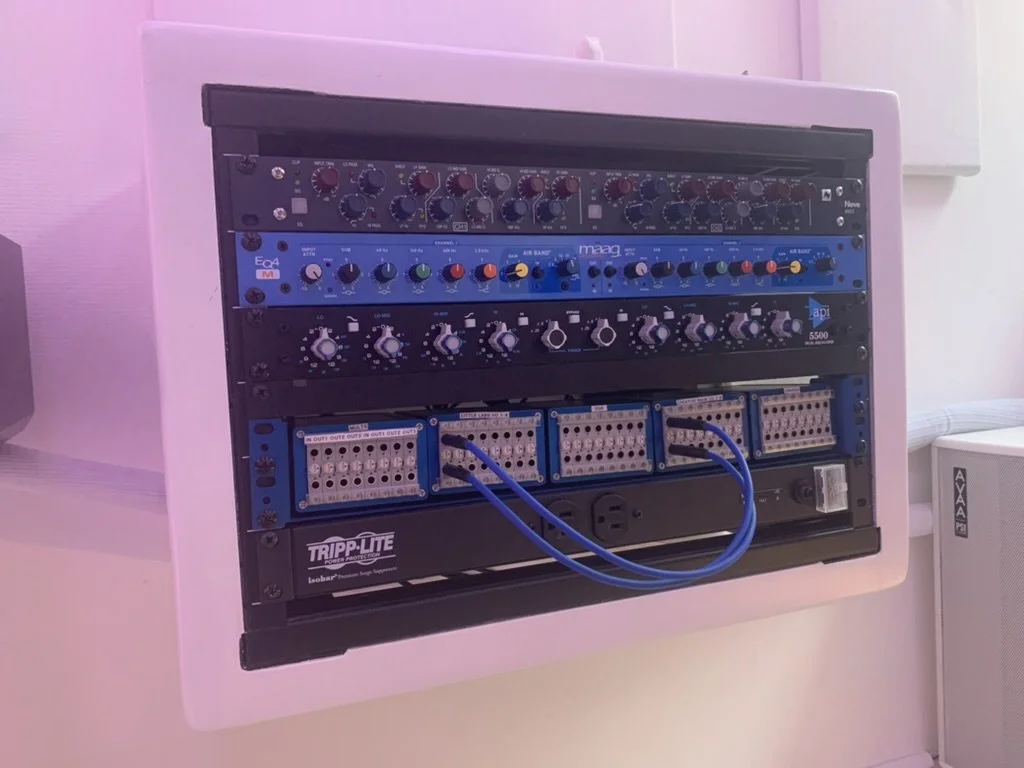 ...and EQs and patchbays on the left side