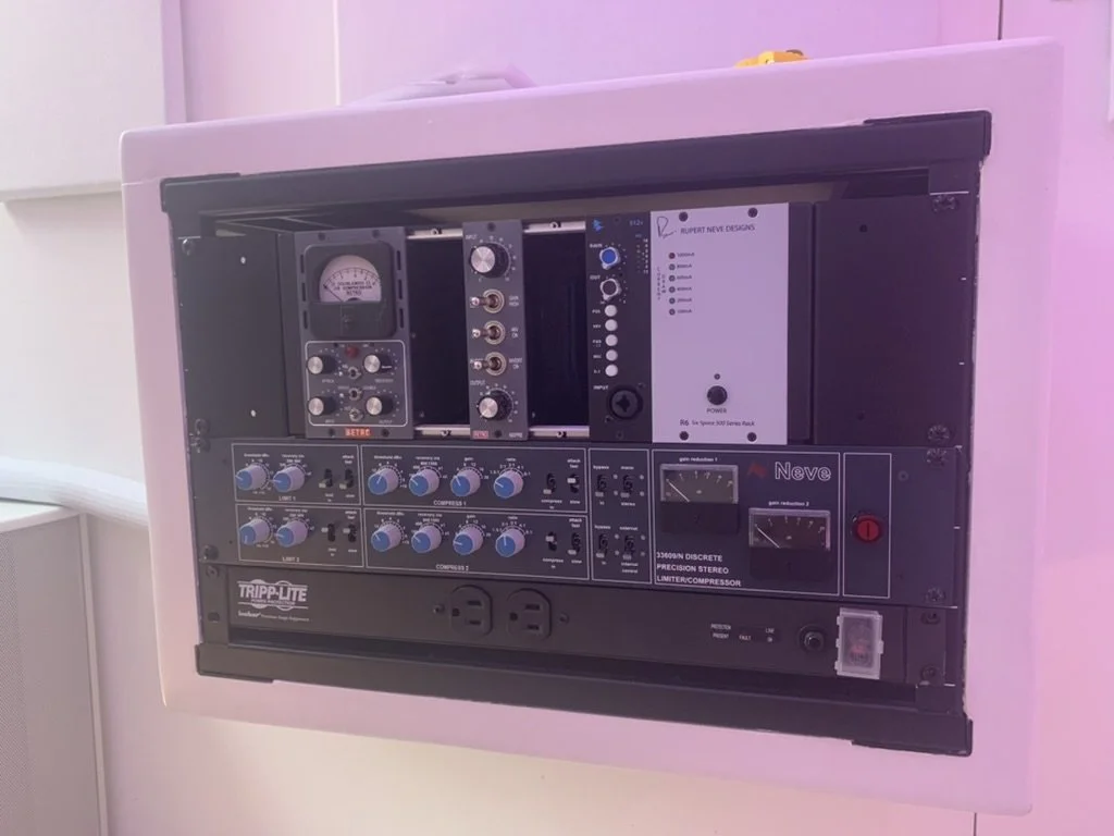 Compressors and preamps on the right side...