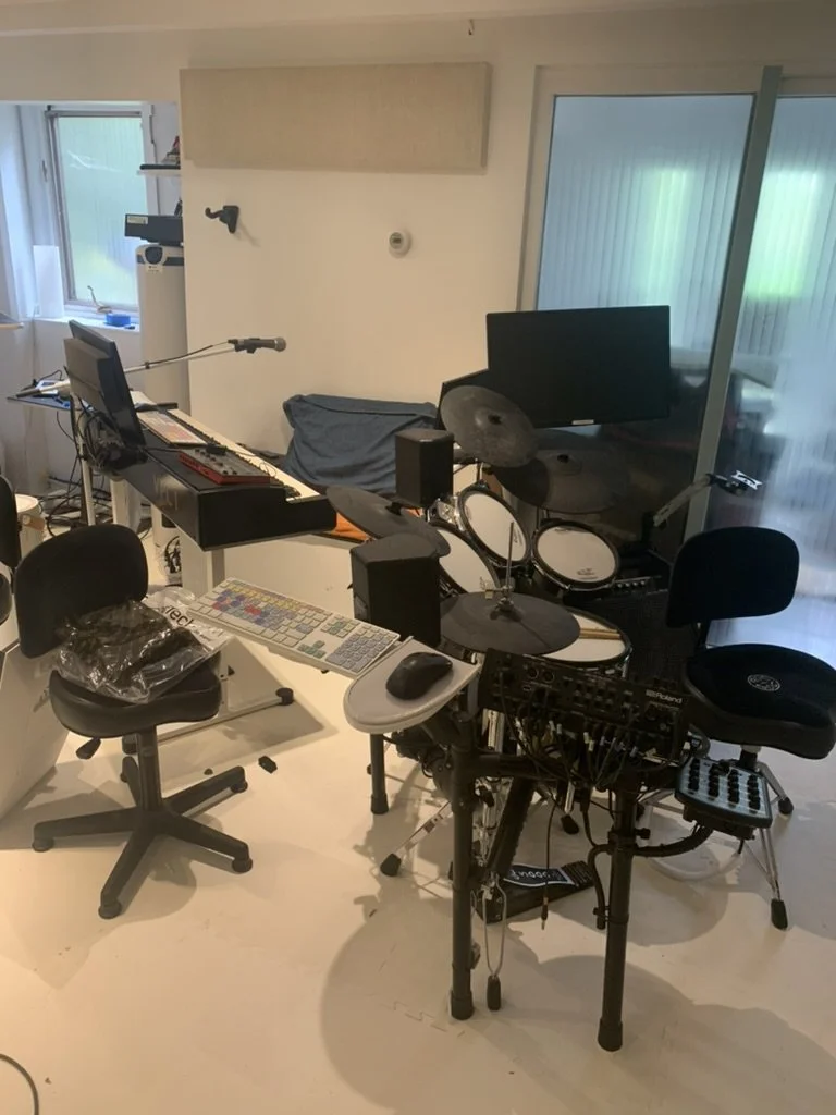 Studio 2's 1st drum workstation and keyboard workstation
