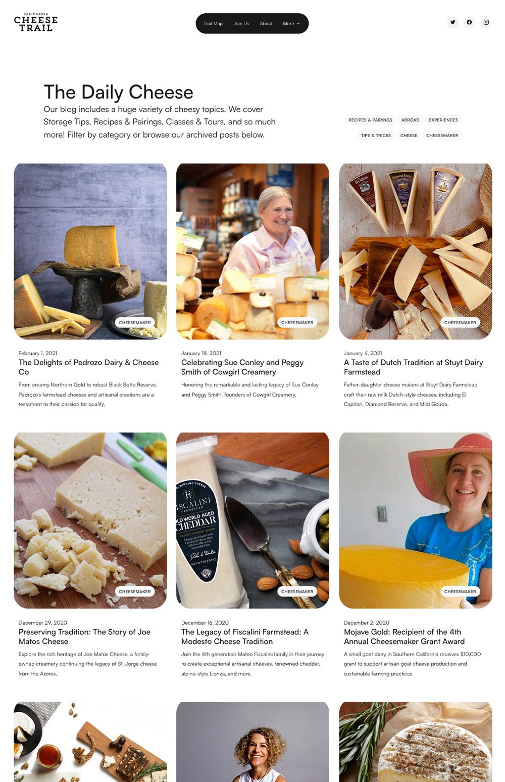 Cheese Trail Blog Screenshot