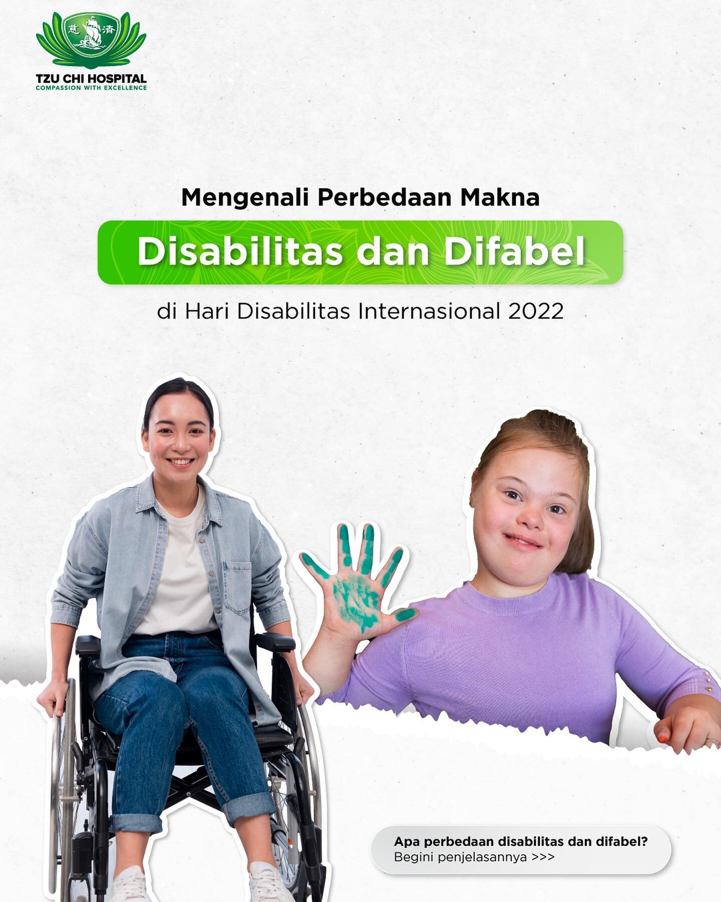 Selamat Hari Disabilitas Internasional. Mari Lawan Keterbatasan Tanpa Batas.

#tzuchihospital 
#haridisabilitasintetnasional