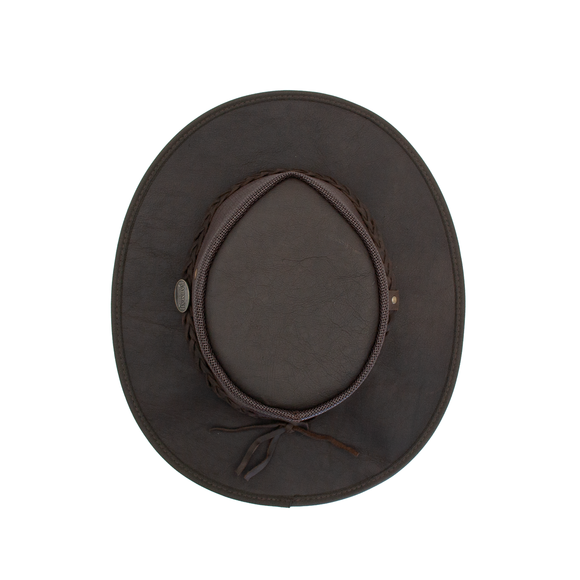 Squashy Kangaroo Cooler hat in Dark Brown – top view