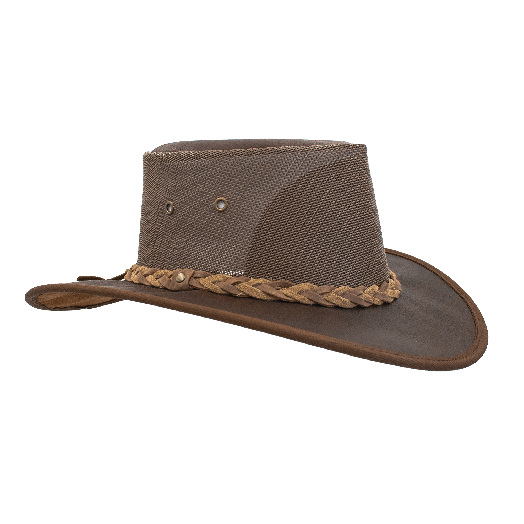 Squashy Kangaroo Cooler hat in Hickorystone – front view