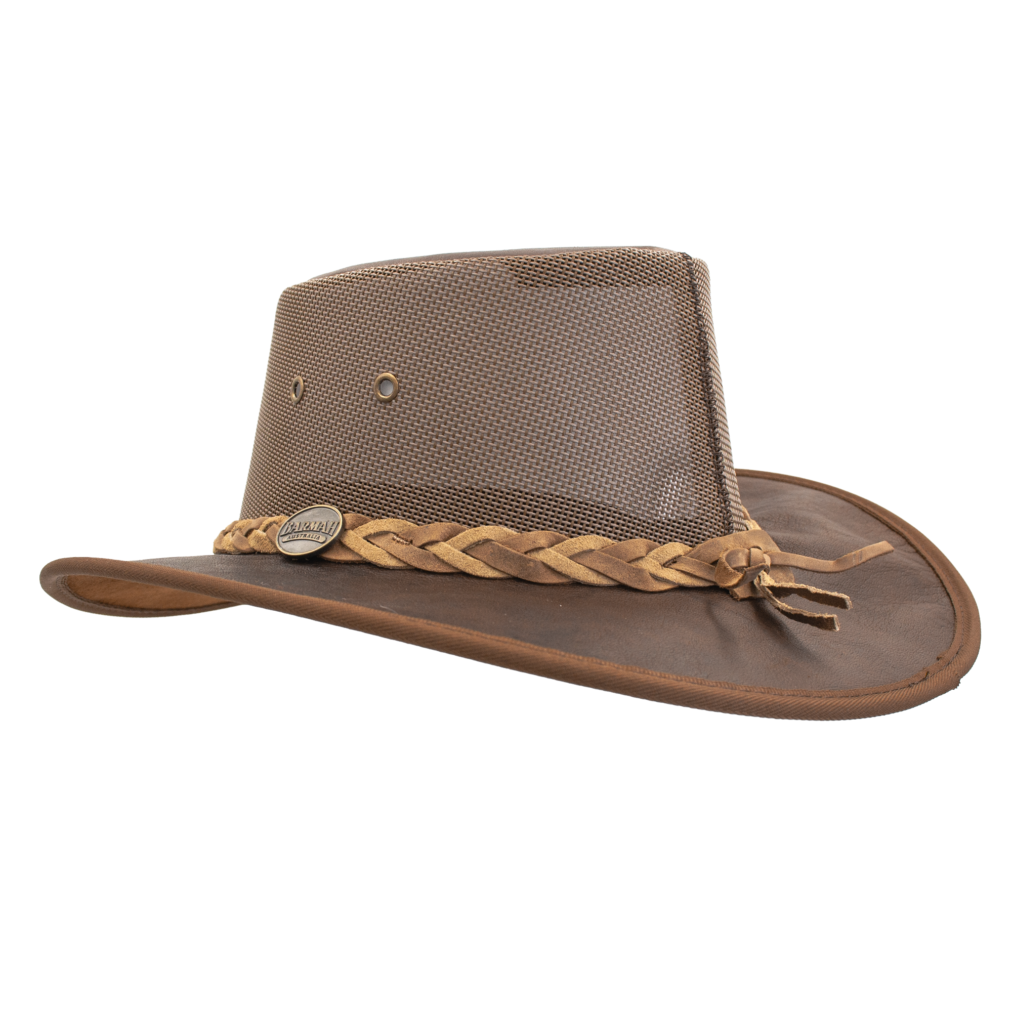 Squashy Kangaroo Cooler hat in Hickorystone – back view