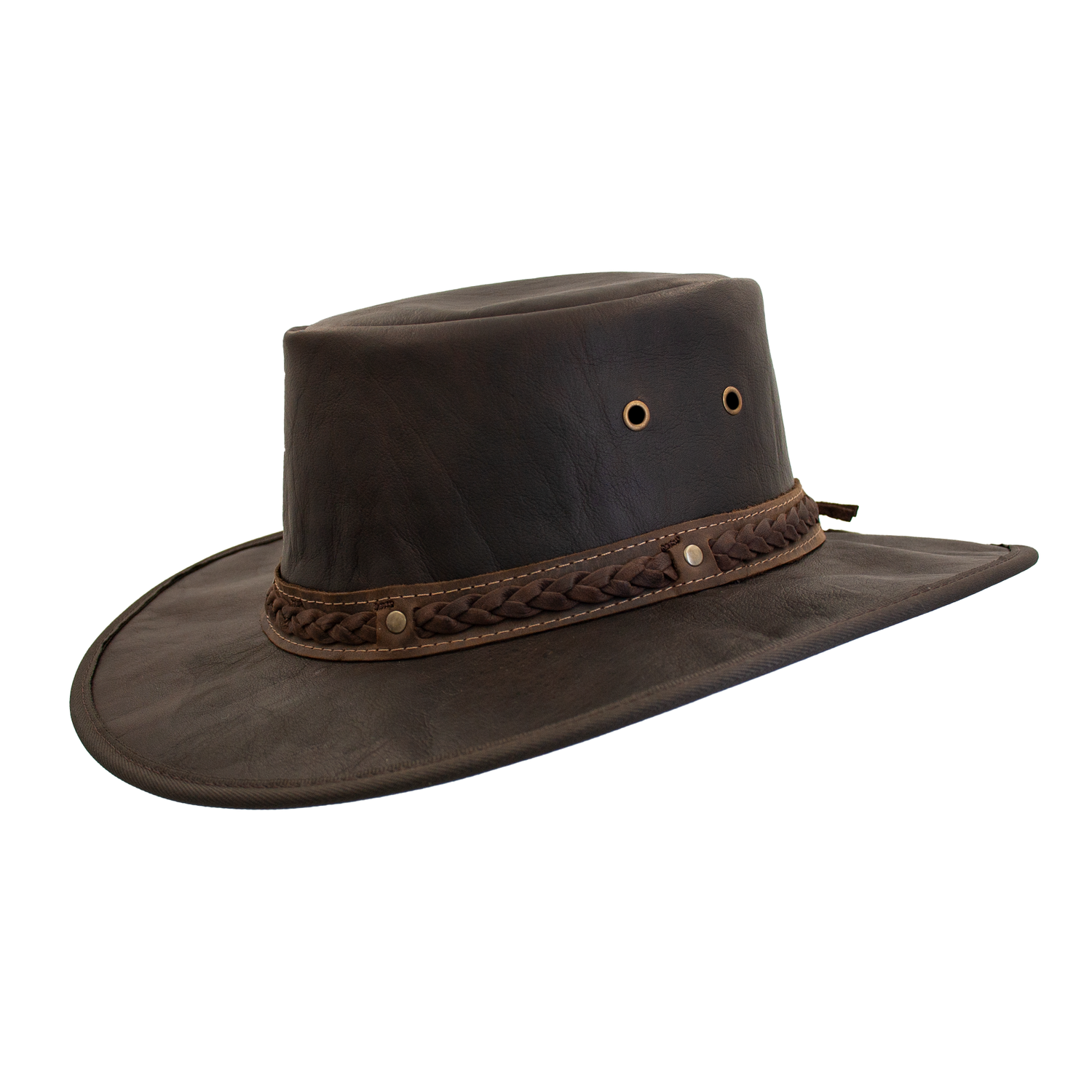 1018CR Squashy Crackle Kangaroo Dark Brown — Barmah Hats Australia