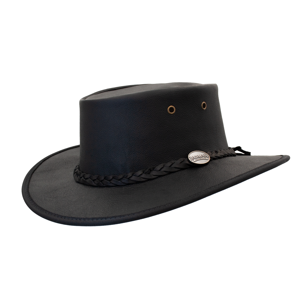 1019BL Sundowner Kangaroo Black — Barmah Hats Australia