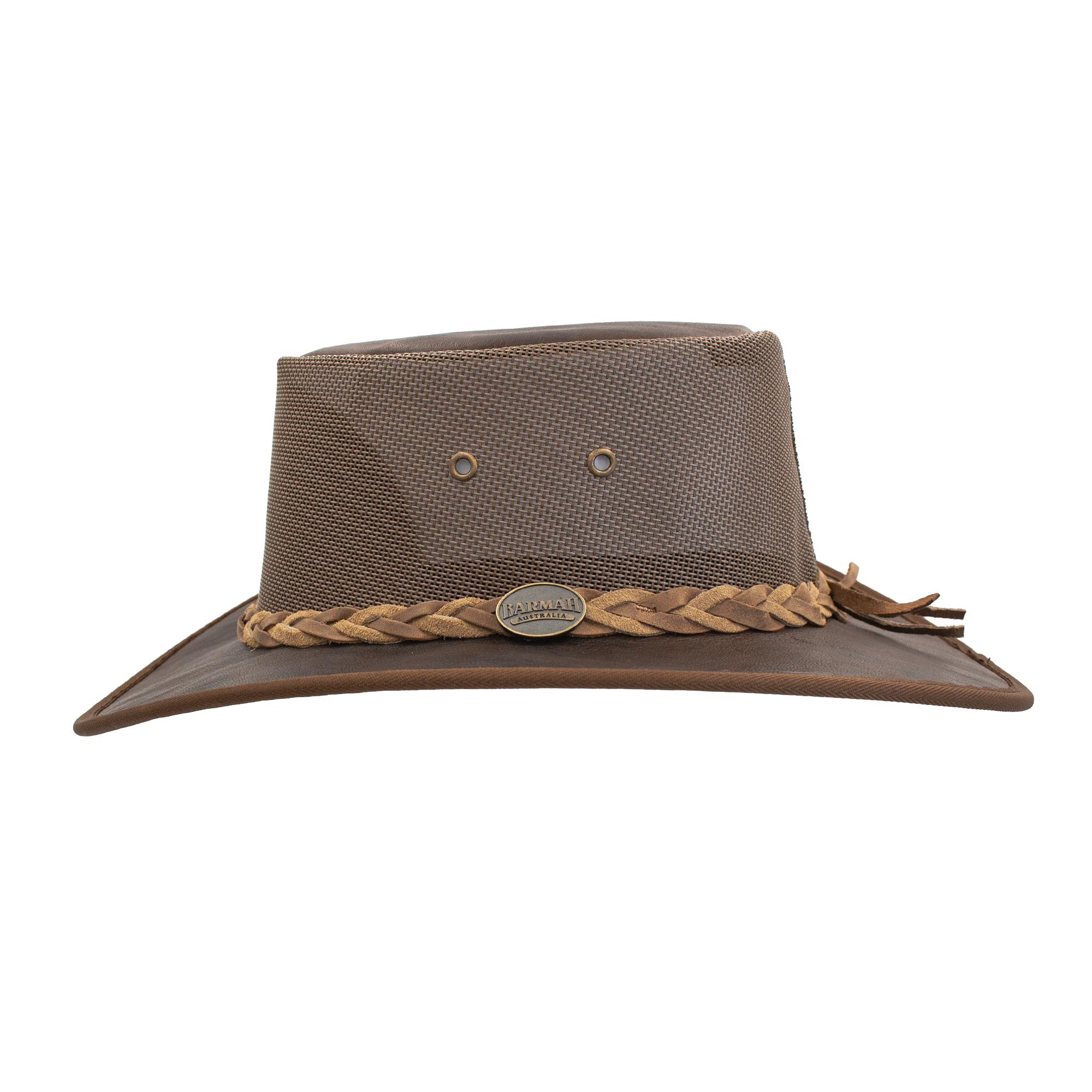 Squashy Kangaroo Cooler hat in Hickorystone – side view