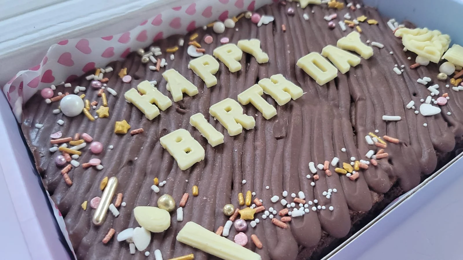 Custom message brownie slab