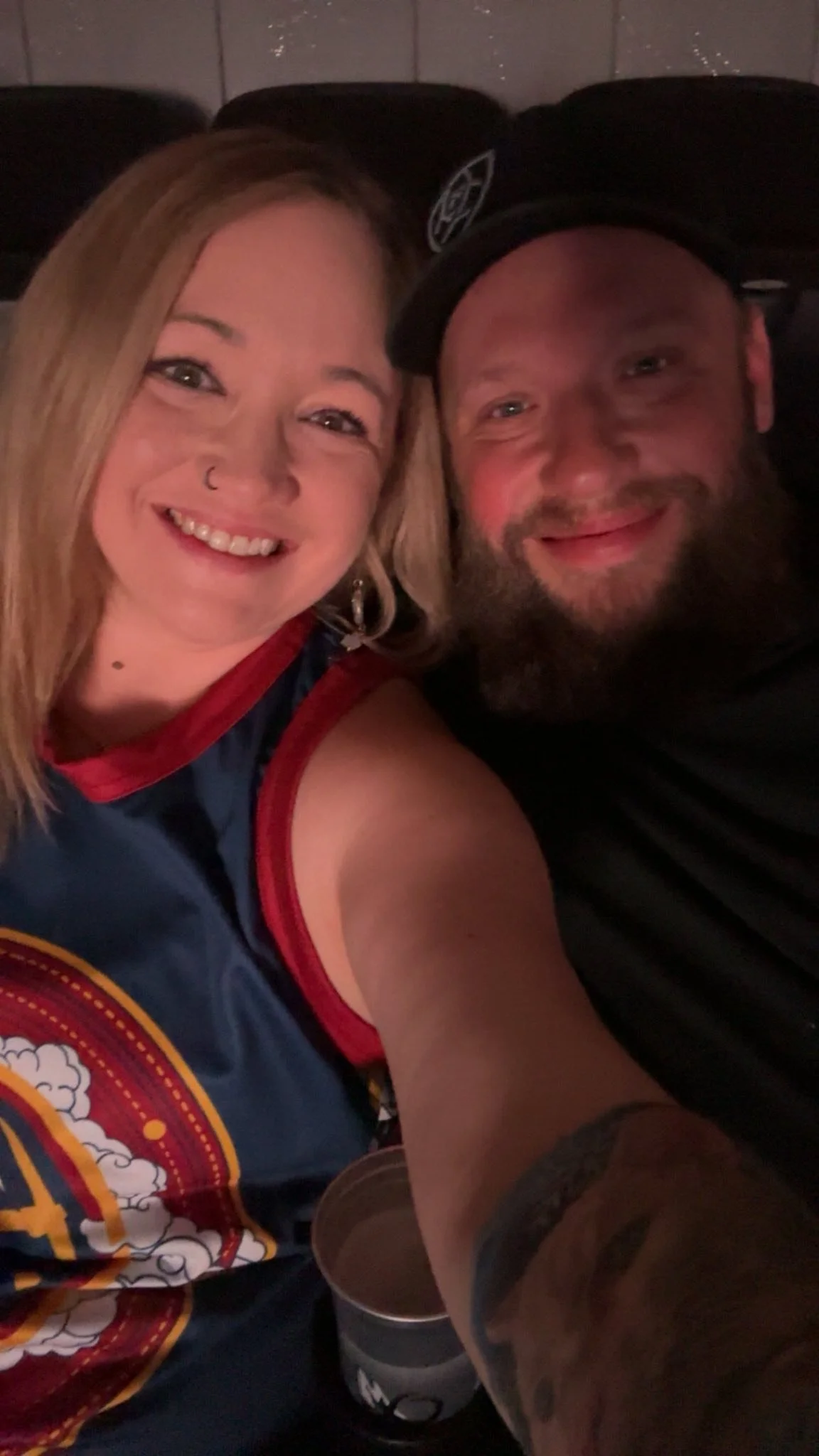 Fourth Wing Night with the @nuggets and a husband who thankfully is down for any crazy thing his wife wants to attend ❤️🏀

@rebeccayarros