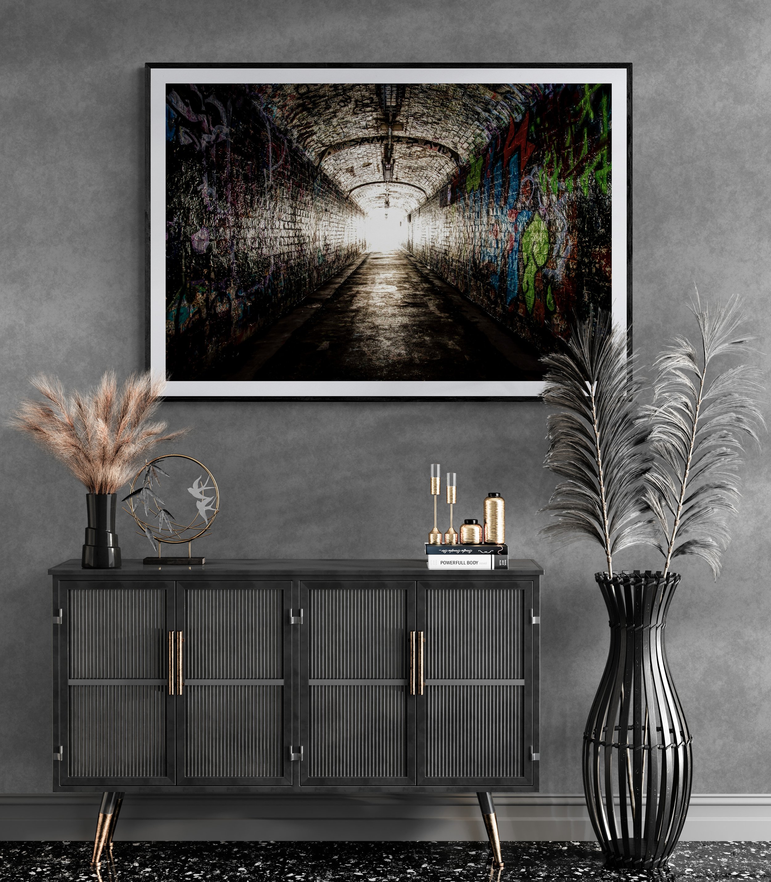 Stamore Tunnel 150x100 5cm Border Black Frame.jpg