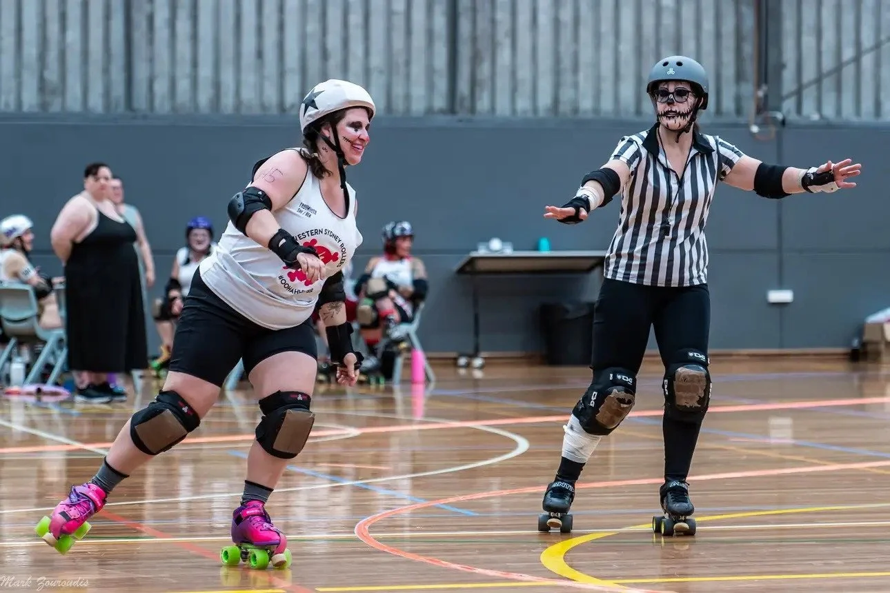 First game of roller derby a few weekends ago, was scary but had a blast. ⁠
A few years ago when I thought I'd give it a go, I had not roller skated since the 90's. Turns out learning a new sport at 41 is so much fun! ⁠
⁠
Highly recommend rediscoveri