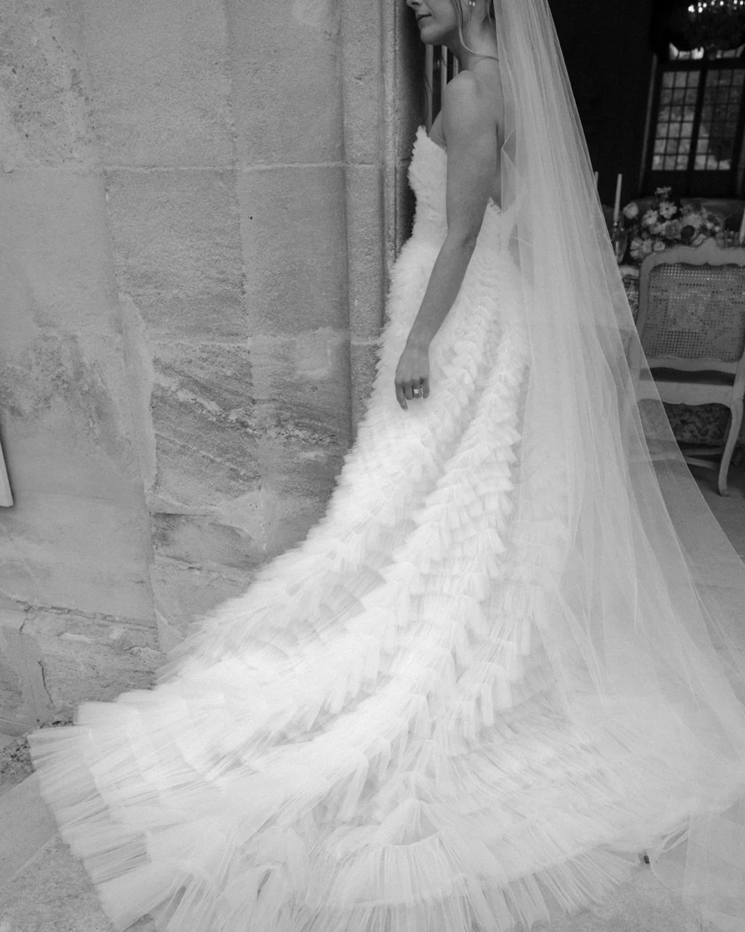 The french connection &bull;
Laura at @chateau_de_villette with one of the stunning creations of @hollybutleratelier 
French grandeur at its peak.

@jordane_ashley 
@alesiasolo.co 
#chateaudevillette #parisweddingphotographer #pariswedding #theherita