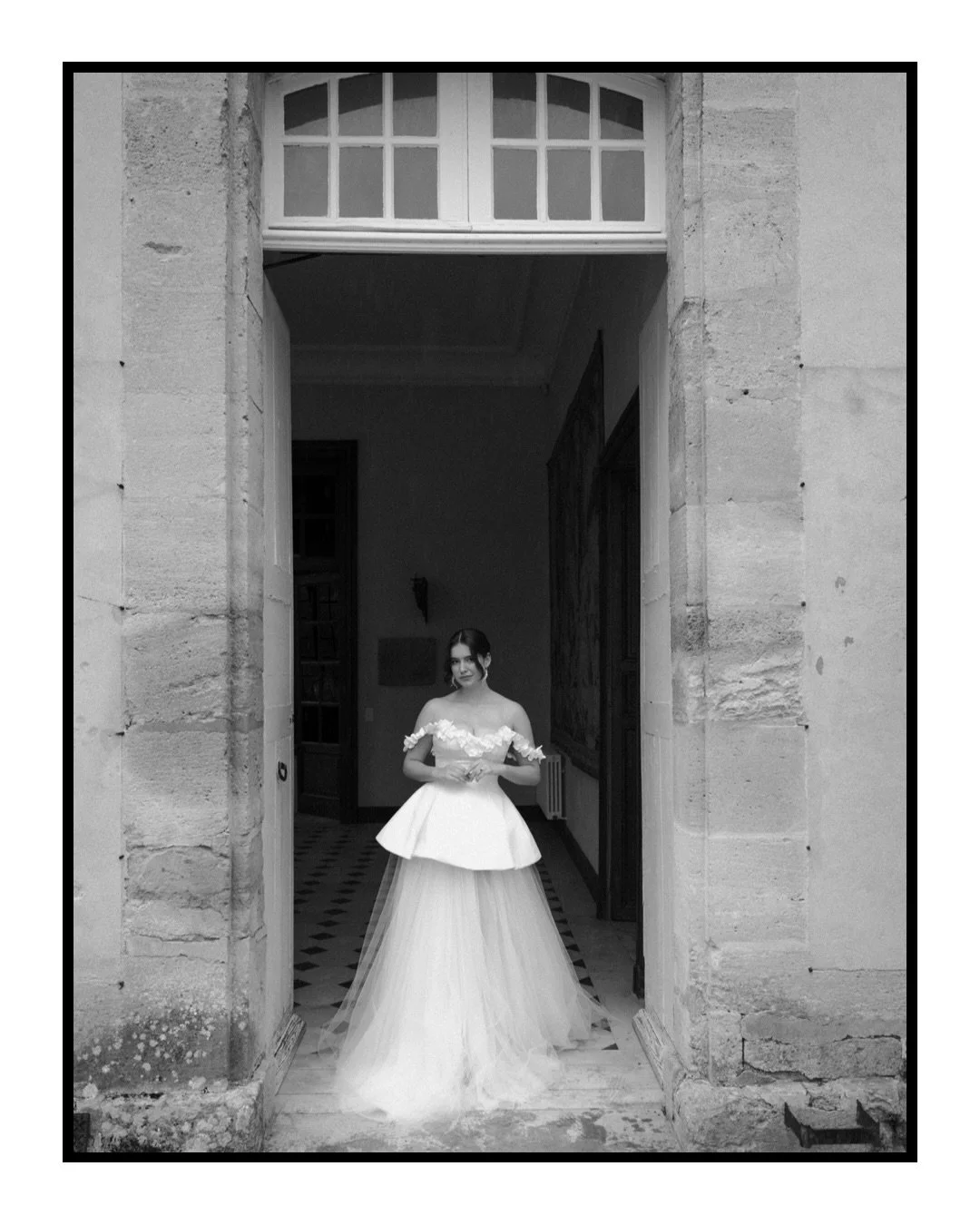 Those small details that count &bull;

The ancient frame of a Parisian castle&rsquo;s door, the veil brushing her skin, the shoes resting on marble, the way light lingers on fabric &mdash; every small detail tells its own story.

Some film magic in P