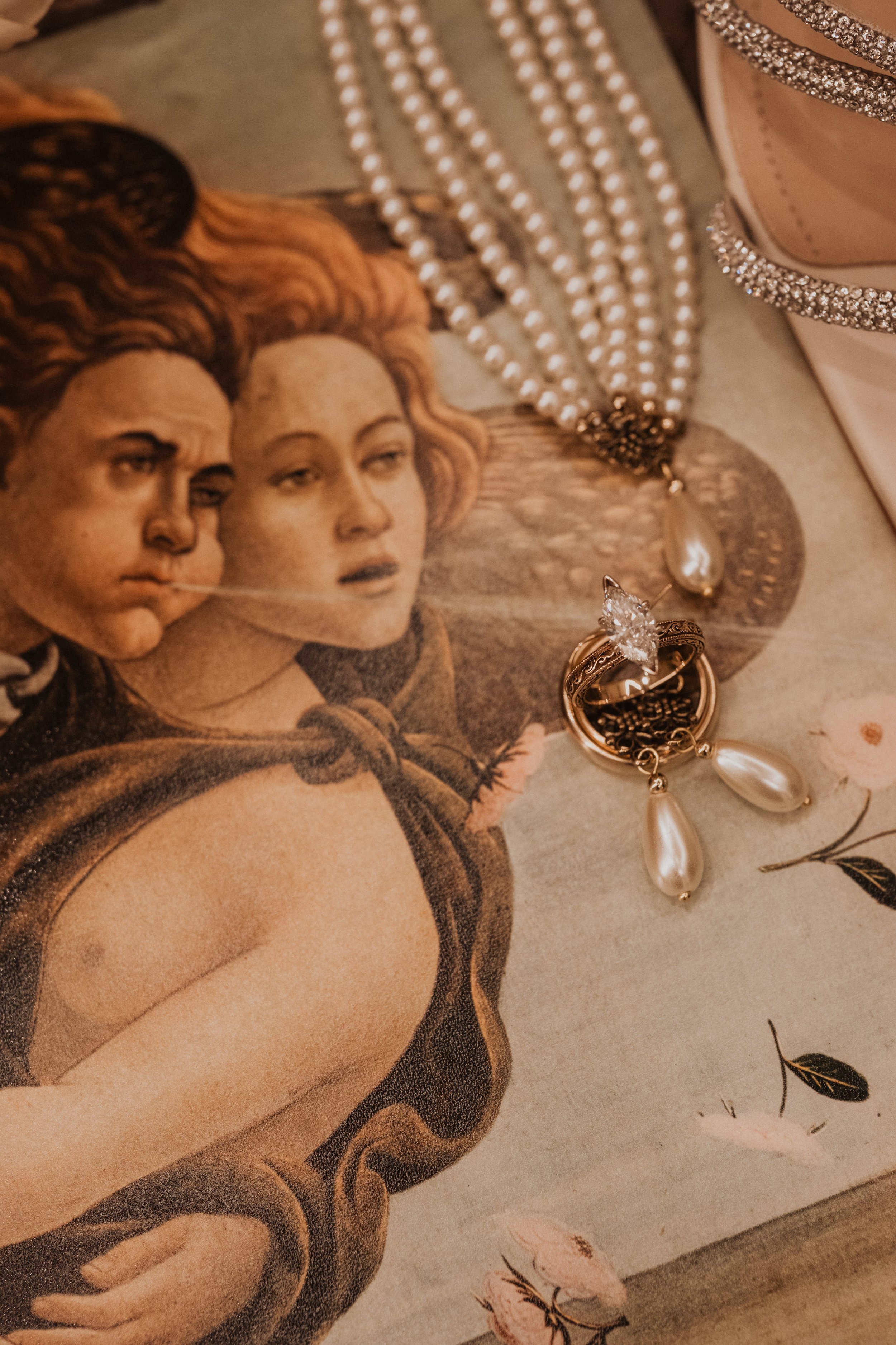 Vintage Wedding Jewelry and Artistic Details | Luxury Destination Wedding Photography