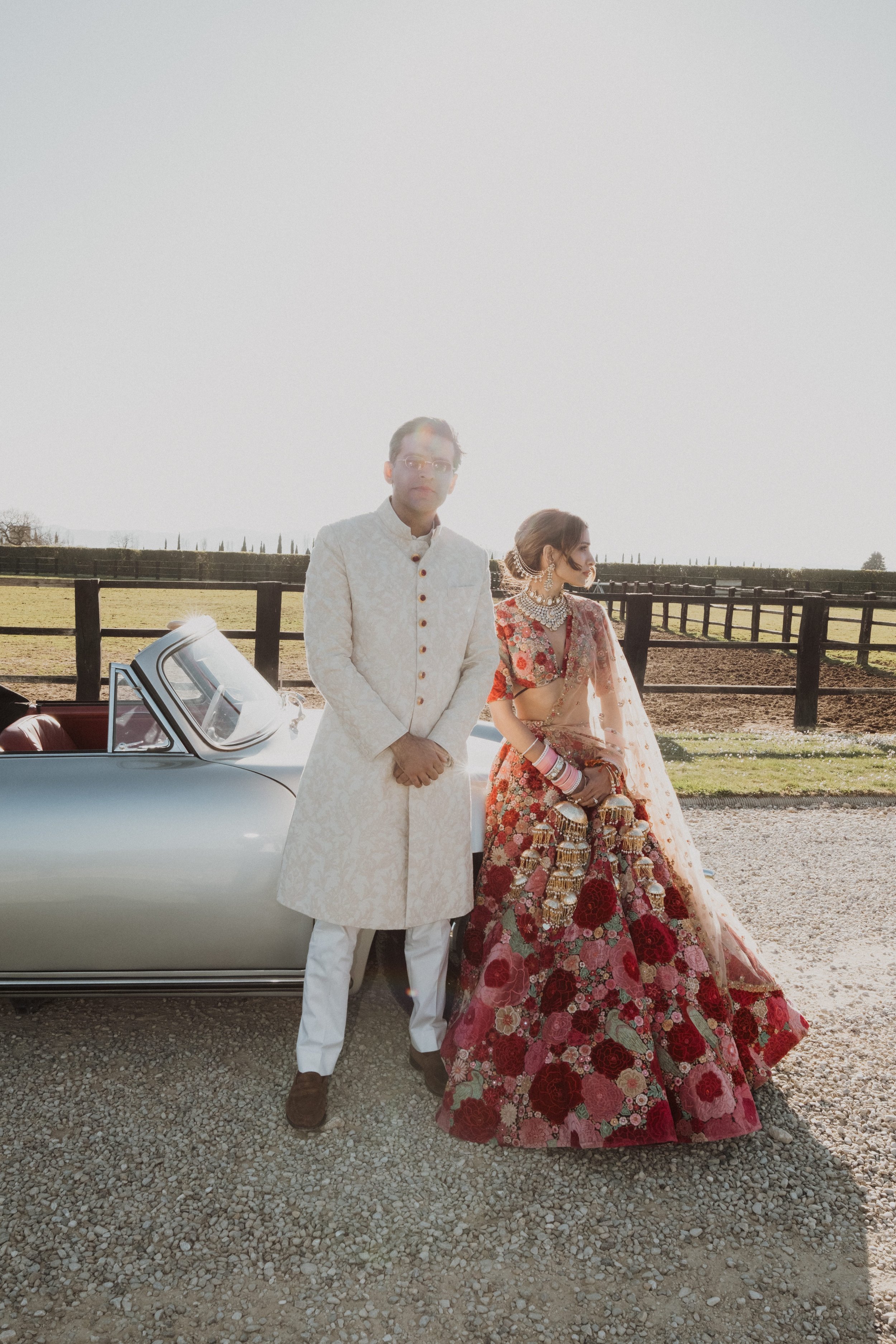 Elegant Indian destination wedding in Italy featuring couture attire, heritage details, and refined luxury surroundings.