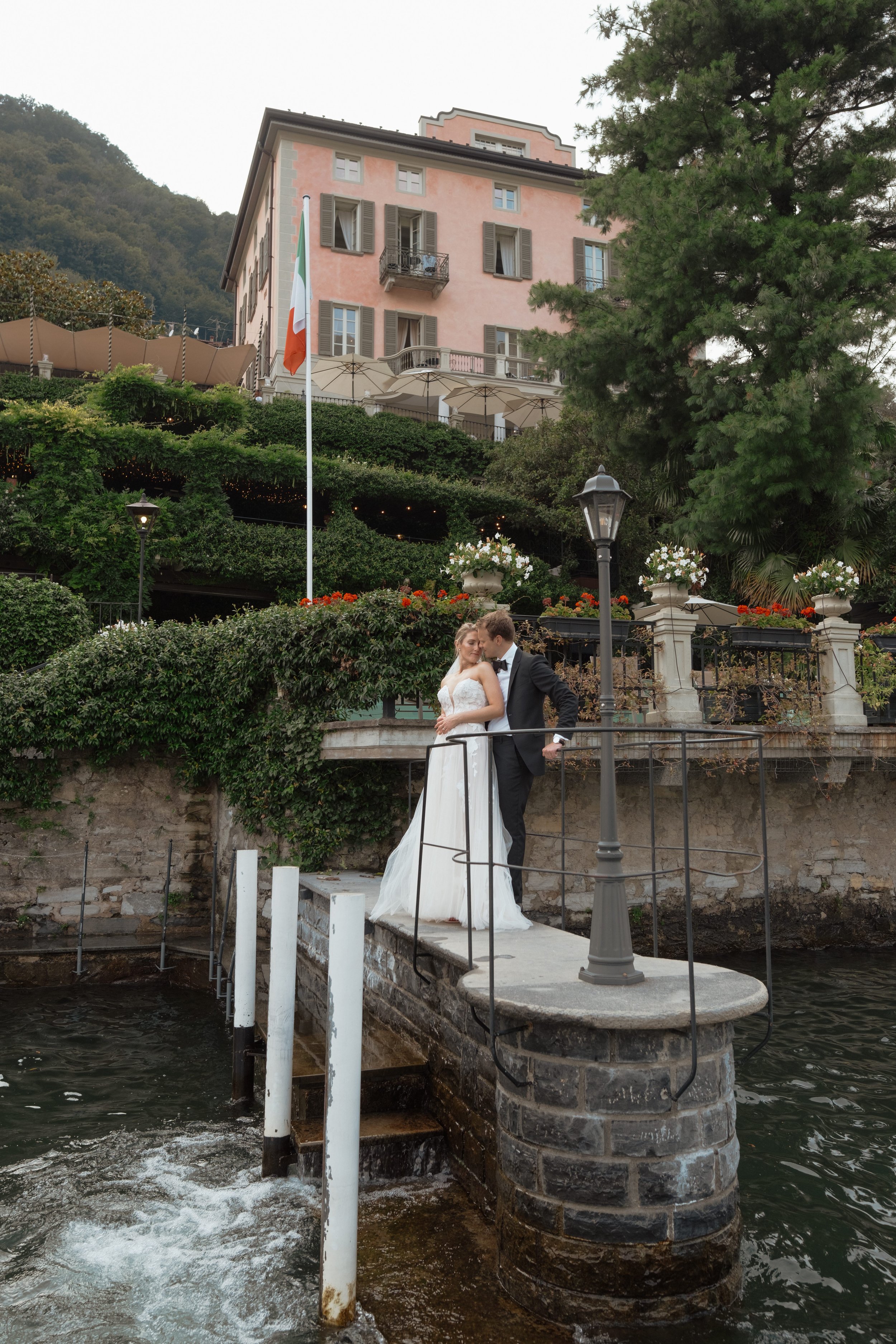 Romantic Wedding Couple by Lake Como | Destination Wedding Photography in Italy