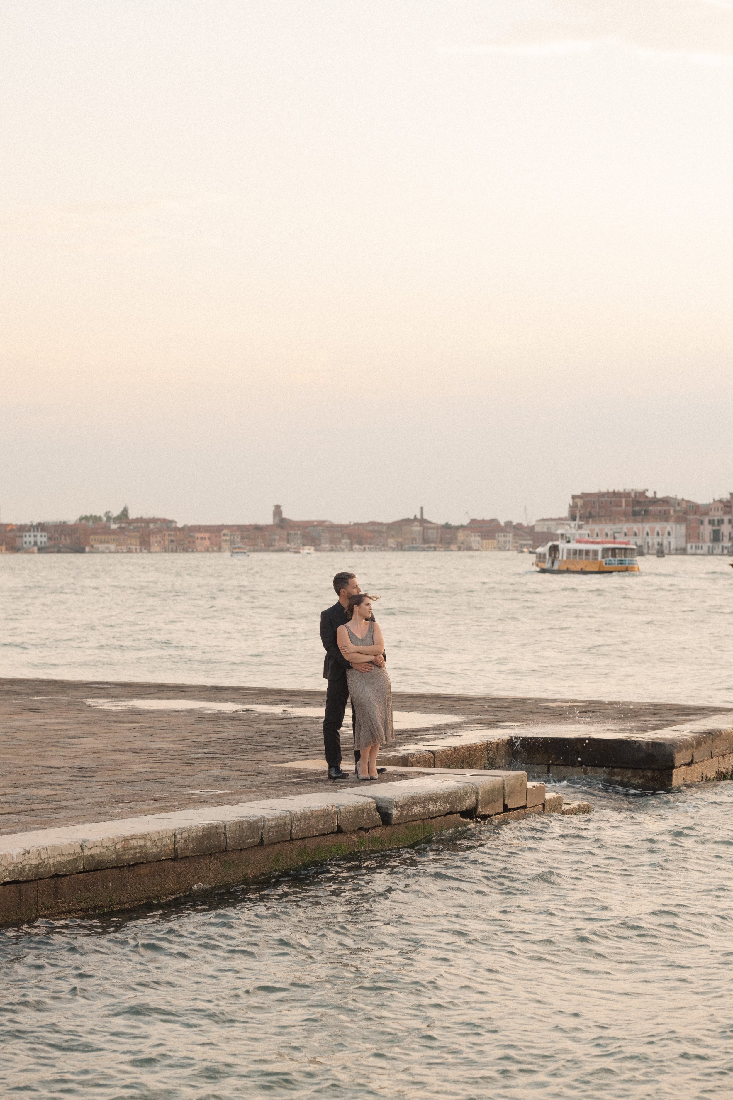 Romantic Venice Wedding Portrait by the Water | Destination Wedding Photography in Italy
