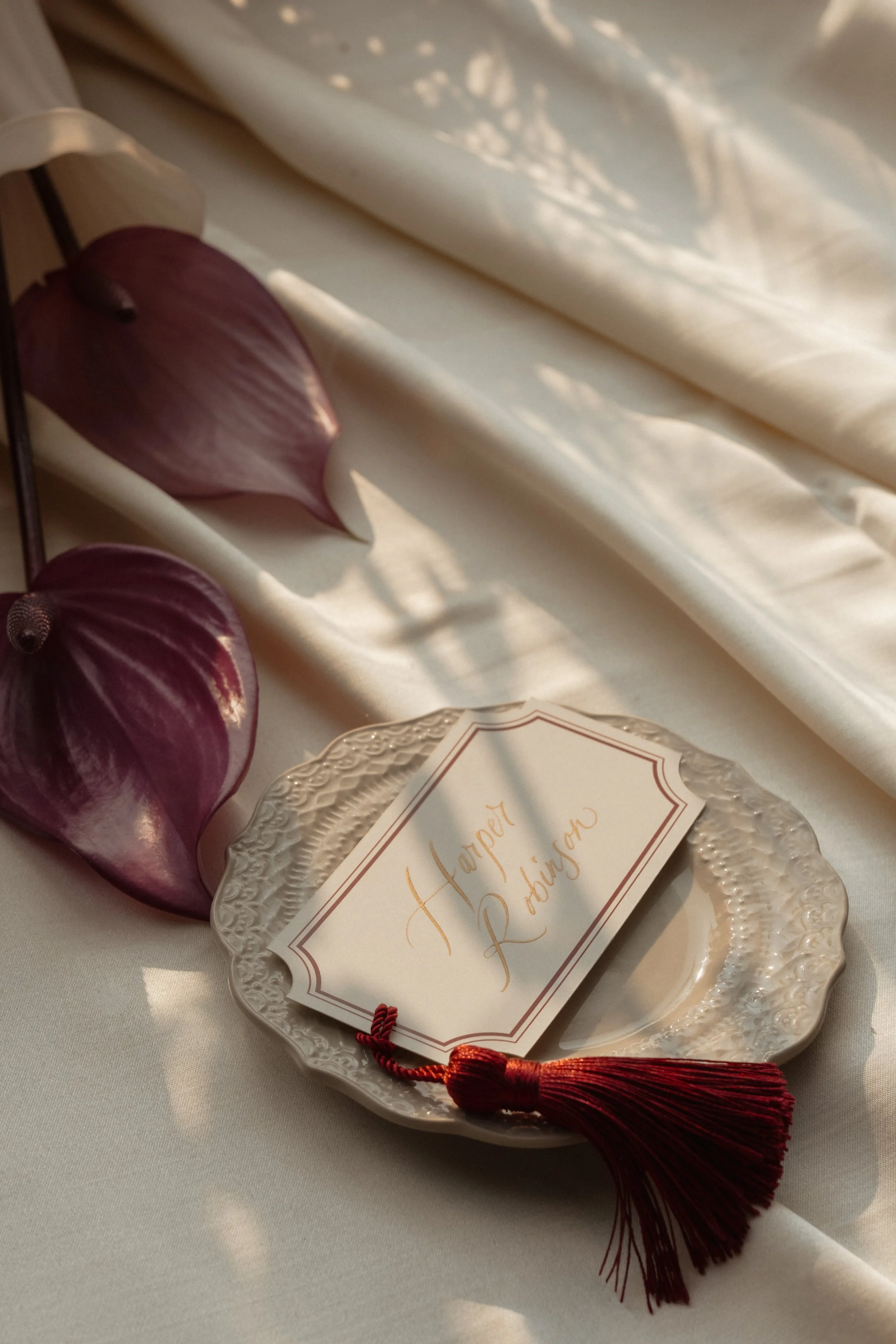 Luxury wedding stationery and floral details styled in natural light, captured with an editorial, fine-art approach on Lake Como.