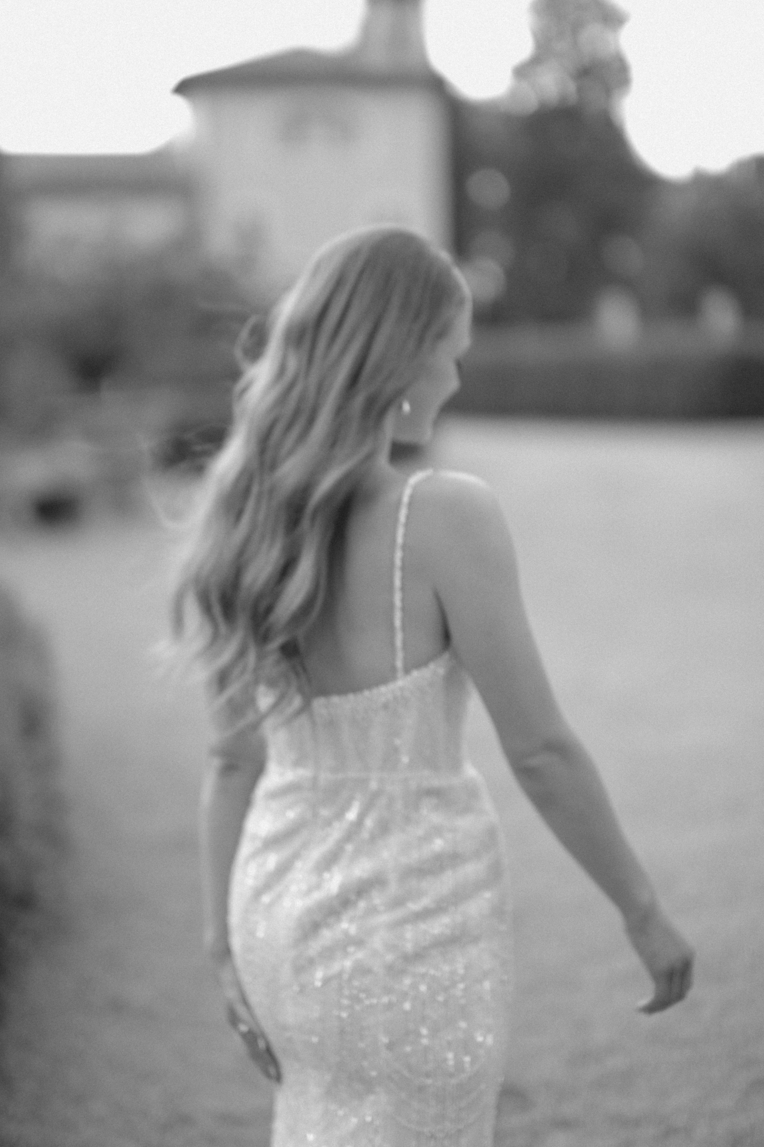 Bridal Portrait in Sparkling Dress | Intimate Wedding Photography in Italy