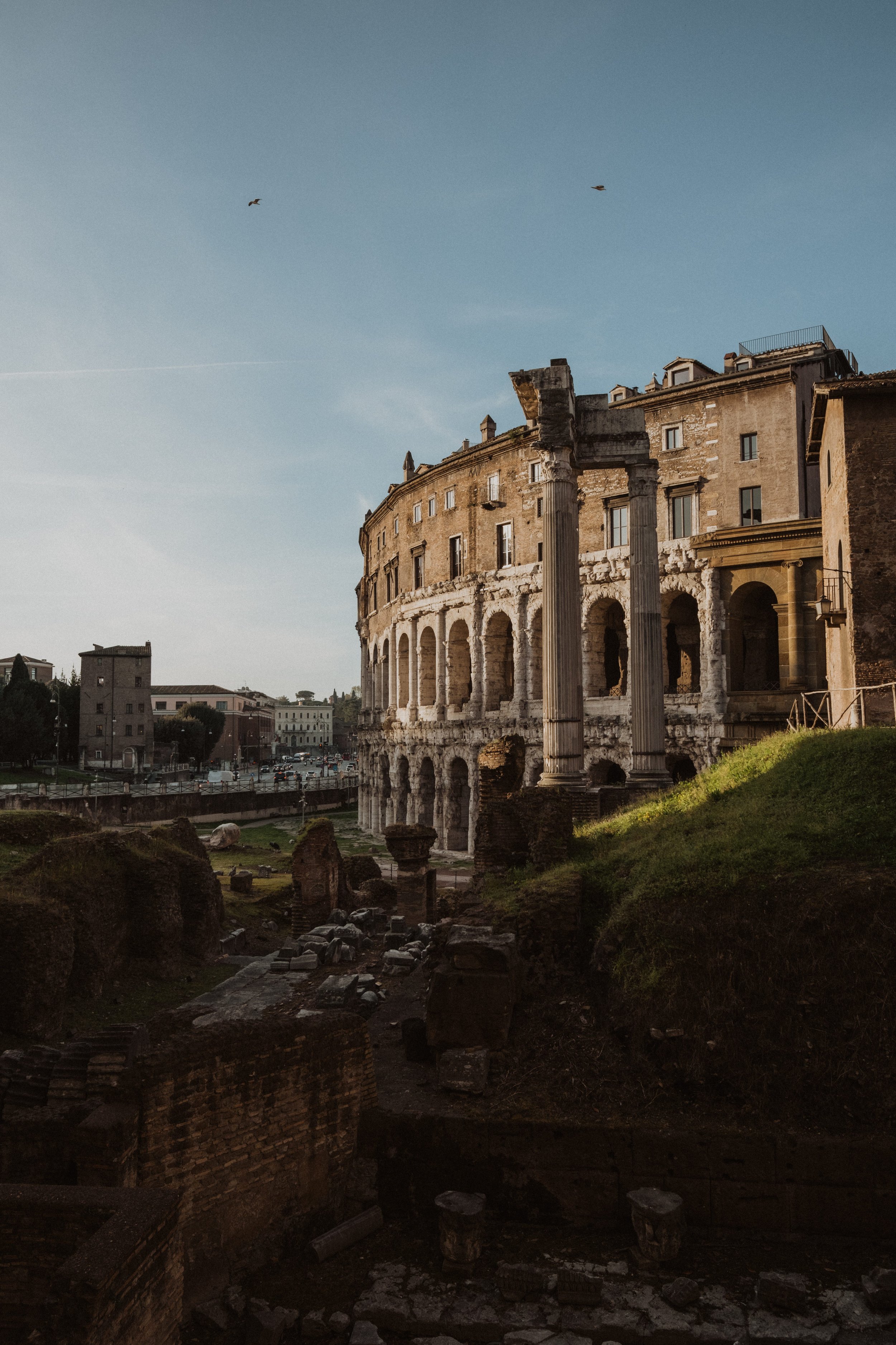 Historic Wedding Photos at Teatro Marcello in Rome | Destination Wedding Photography
