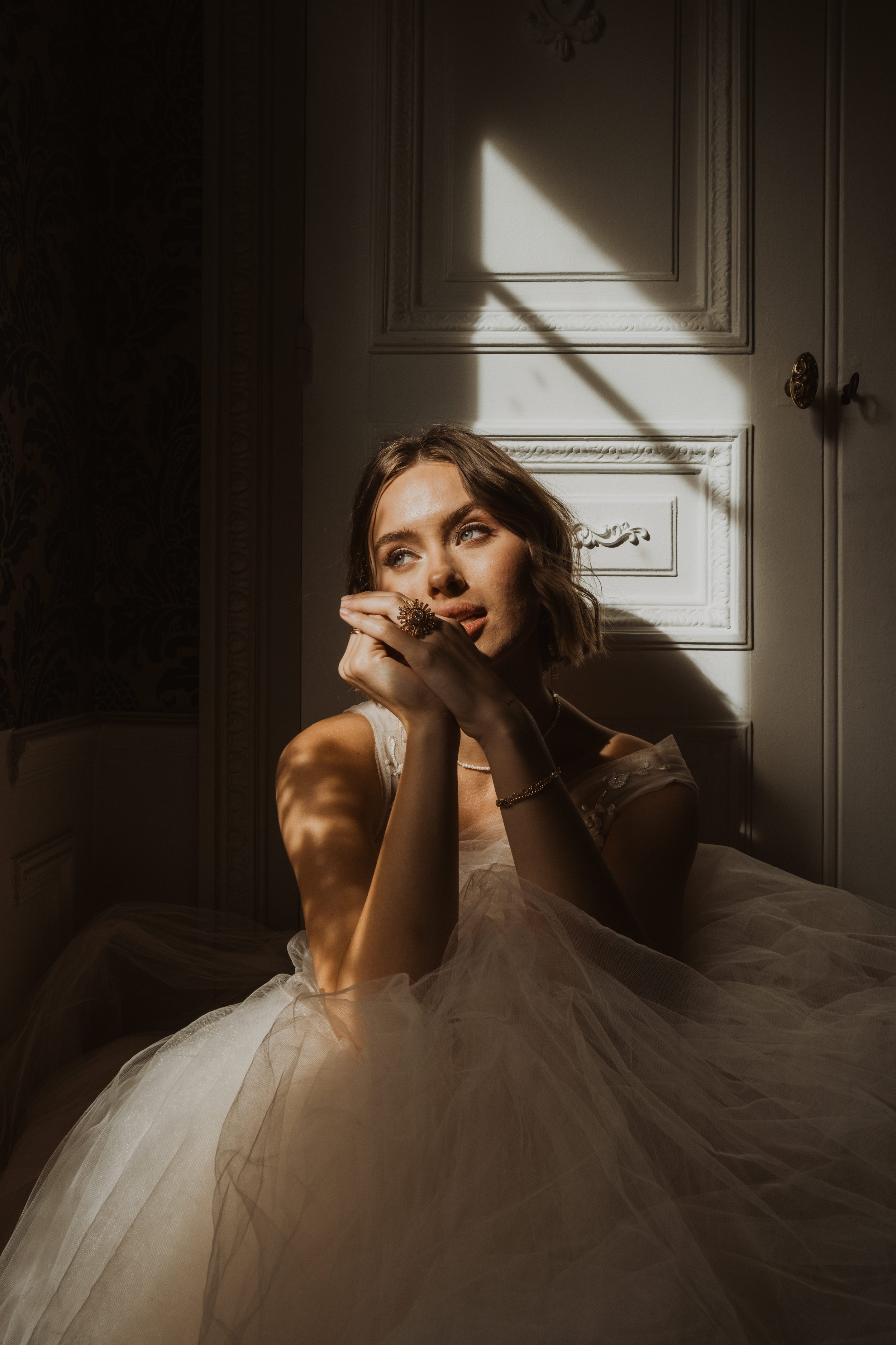 Elegant Bridal Portrait in Soft Light | Luxury Wedding Photography in Italy