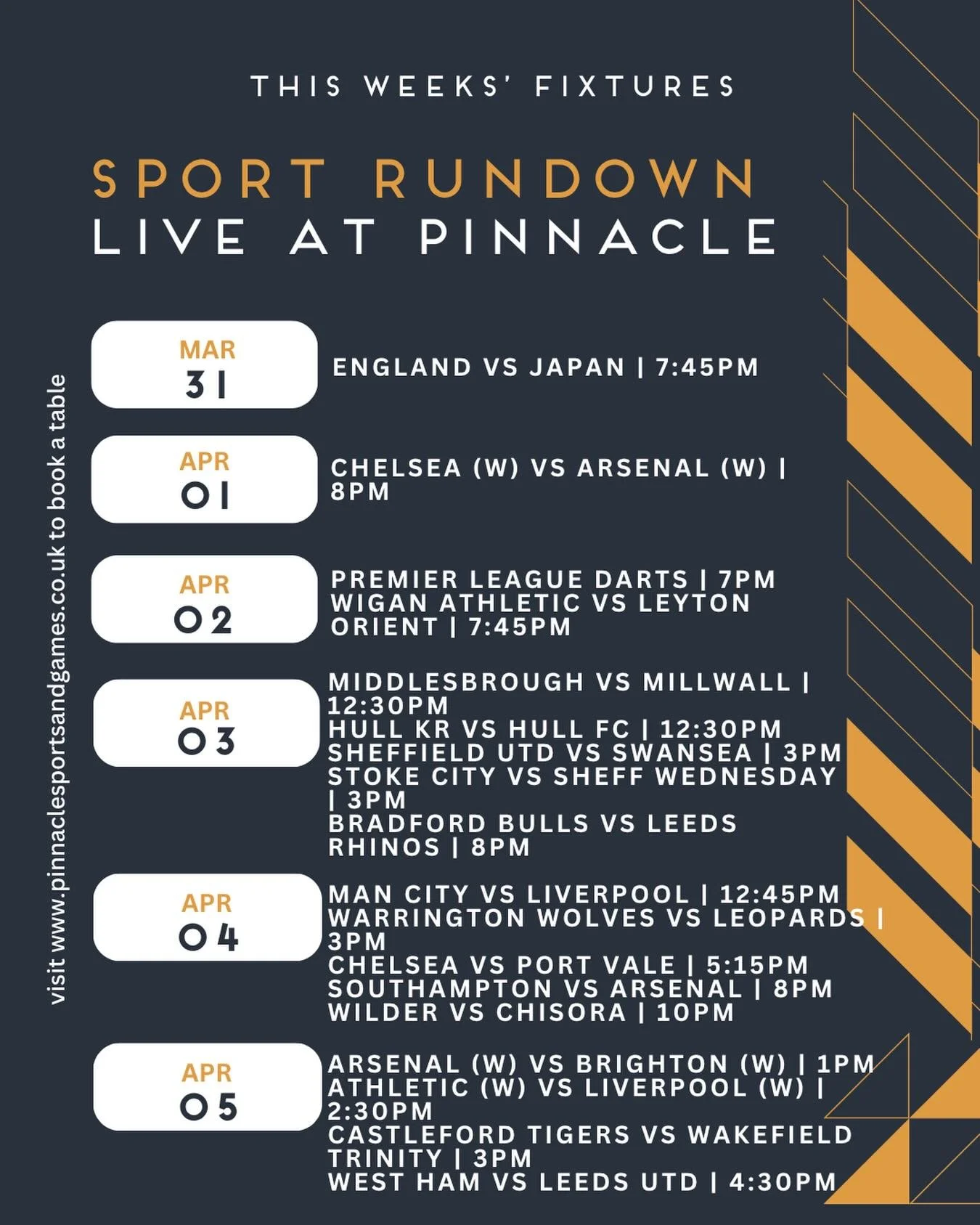 Plans? Sorted. We&rsquo;ve got you covered with a full week of LIVE sport action across 20+ screens 🙌

⚽ Catch Leeds United back in action 🏉 Plus the mighty Leeds Rhinos hitting our screens too

Whether you&rsquo;re warming up midweek or going all-