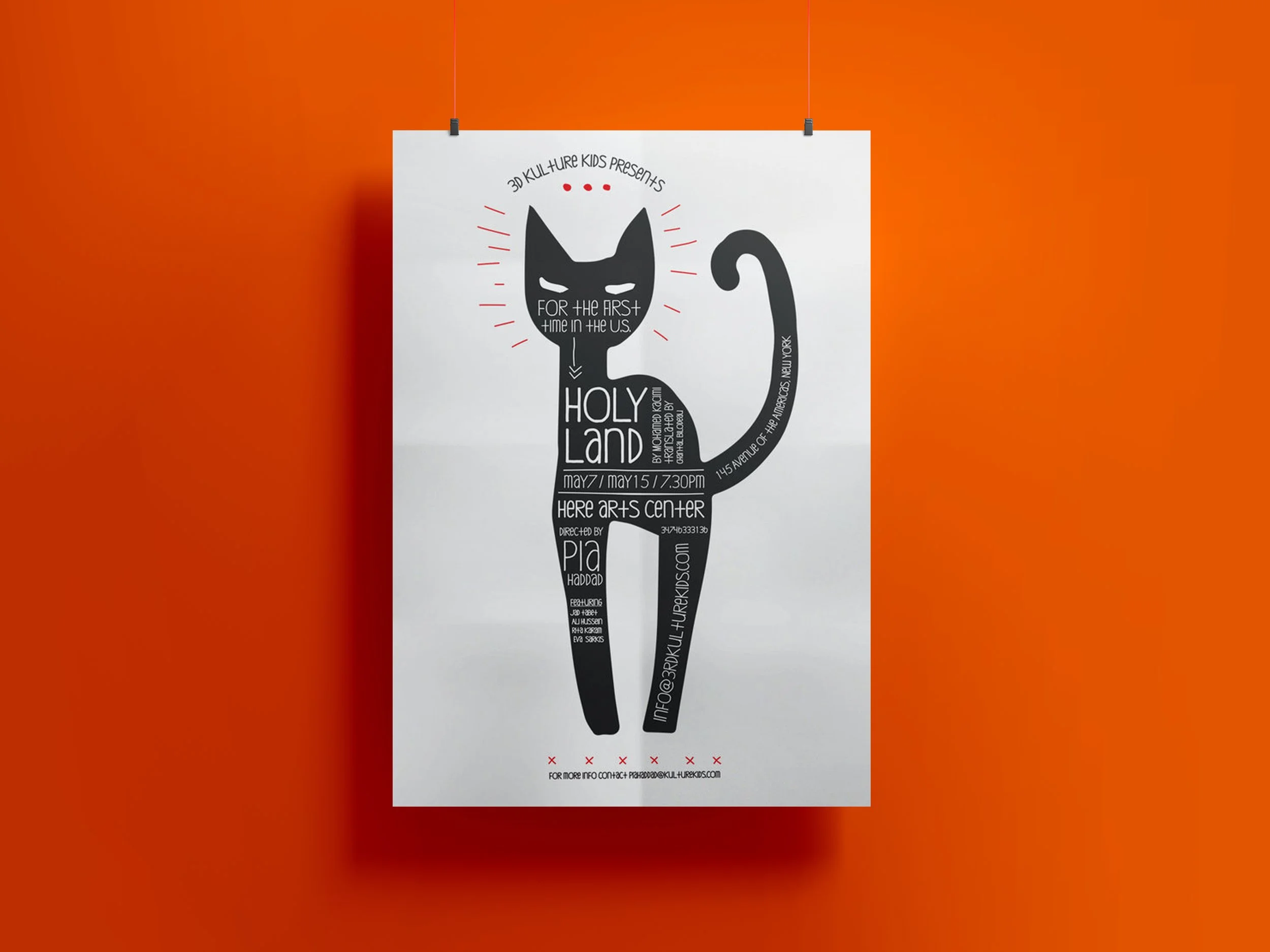  ▲ Poster design for a theatre play in NYC. 