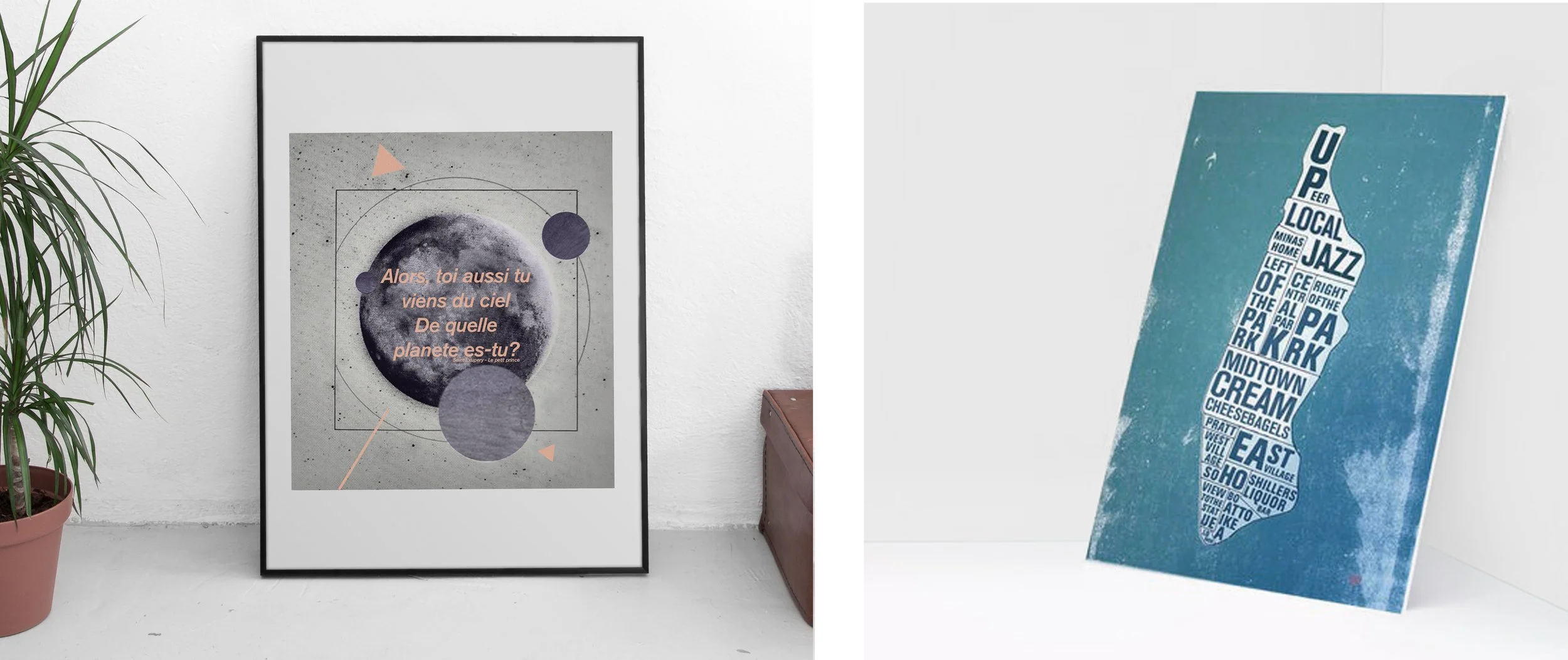  ▲ Silkscreen printed experimental posters. 