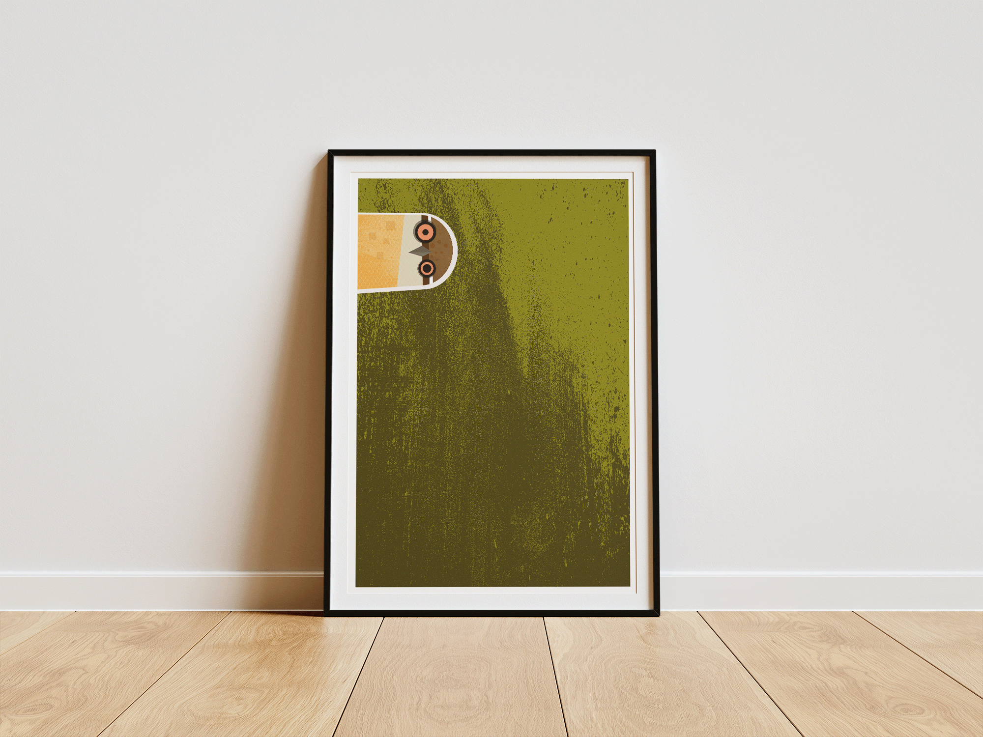 Nosy Carolina Wren - Retro print